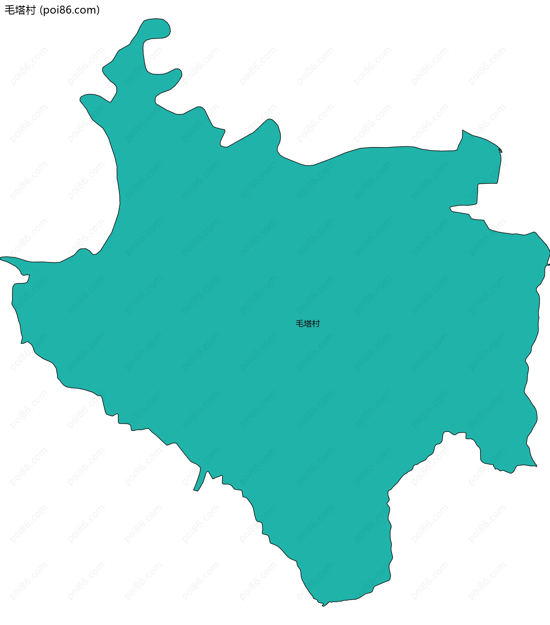 毛塔村边界地图