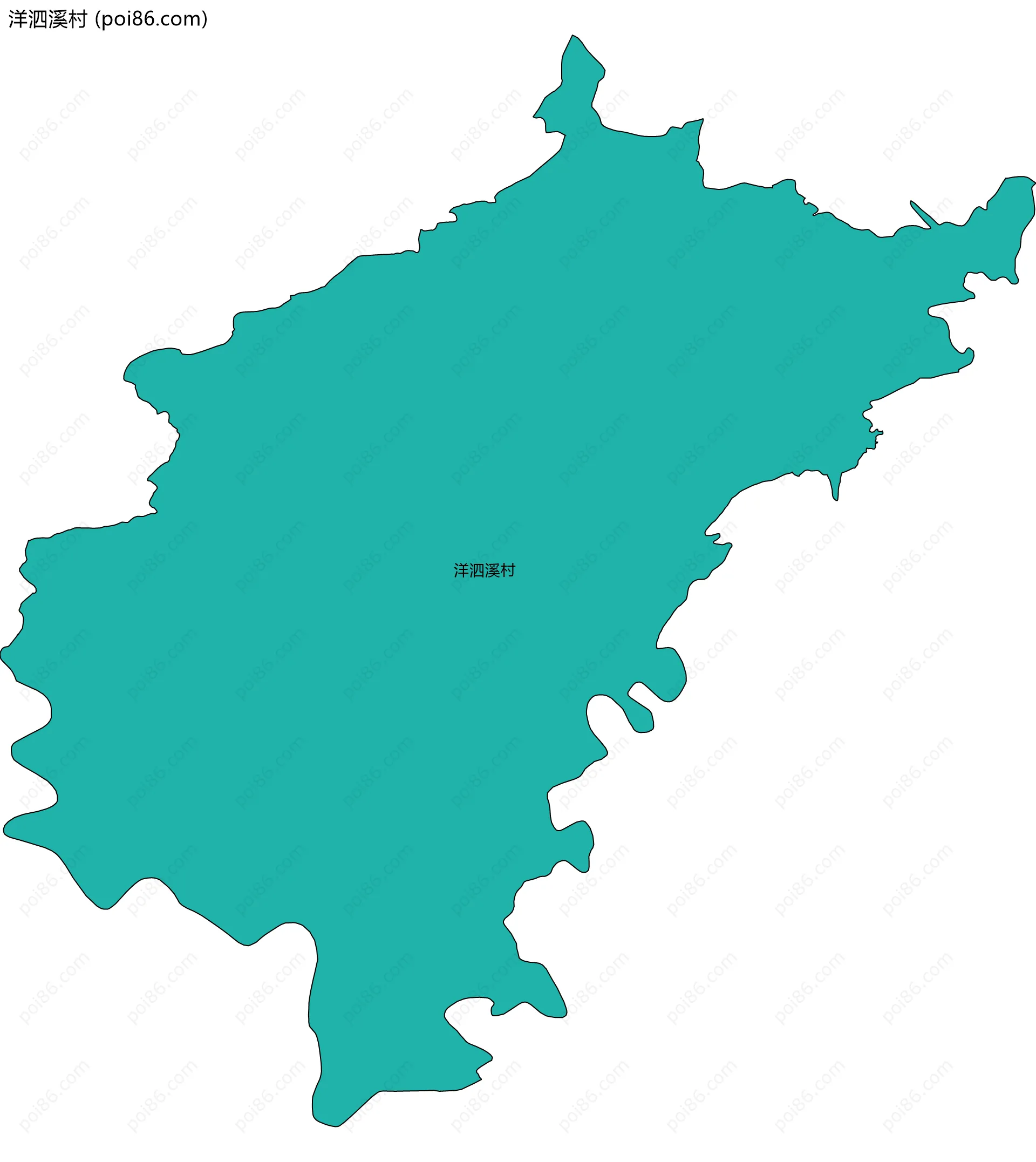 洋泗溪村边界地图