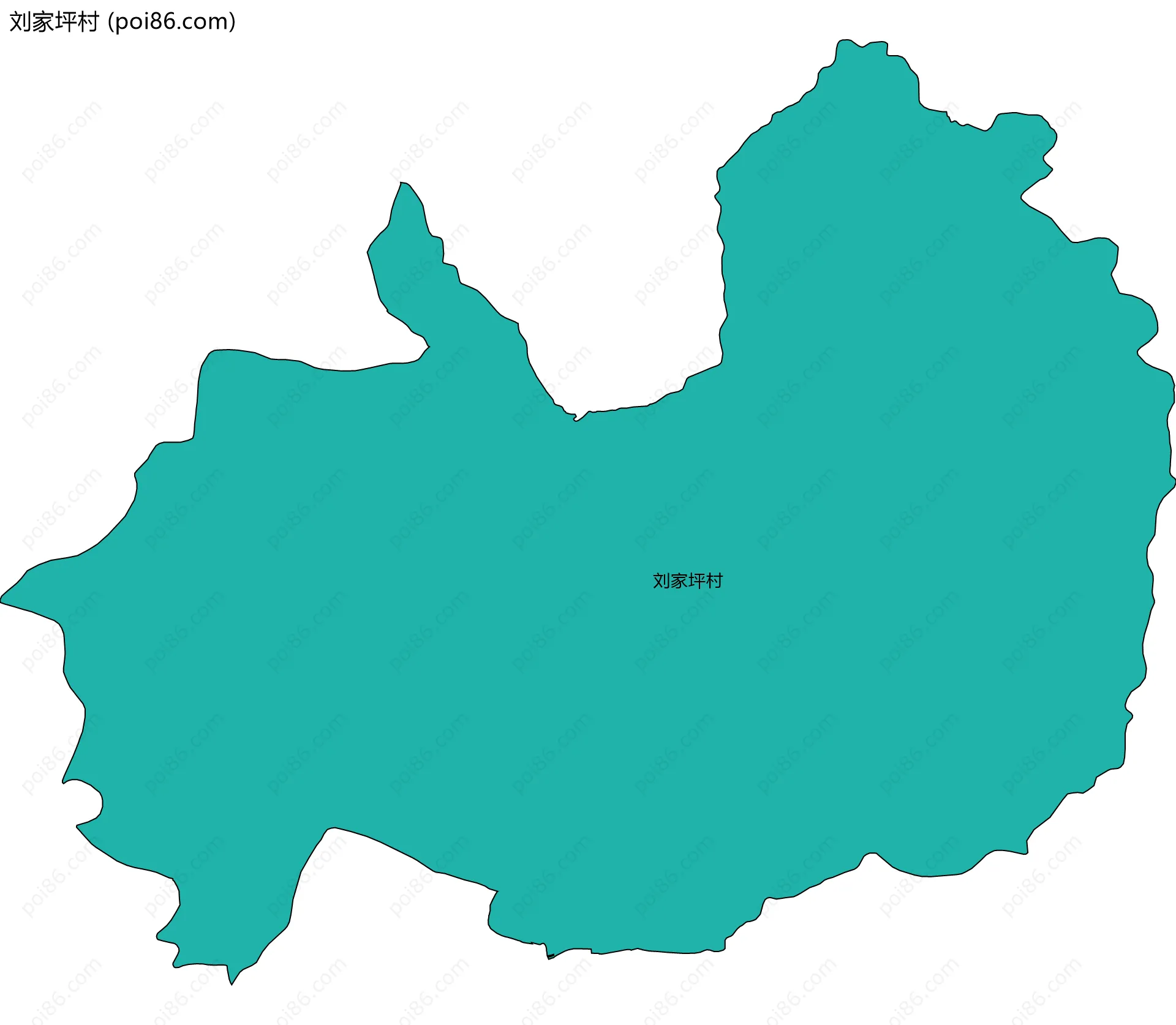 刘家坪村边界地图