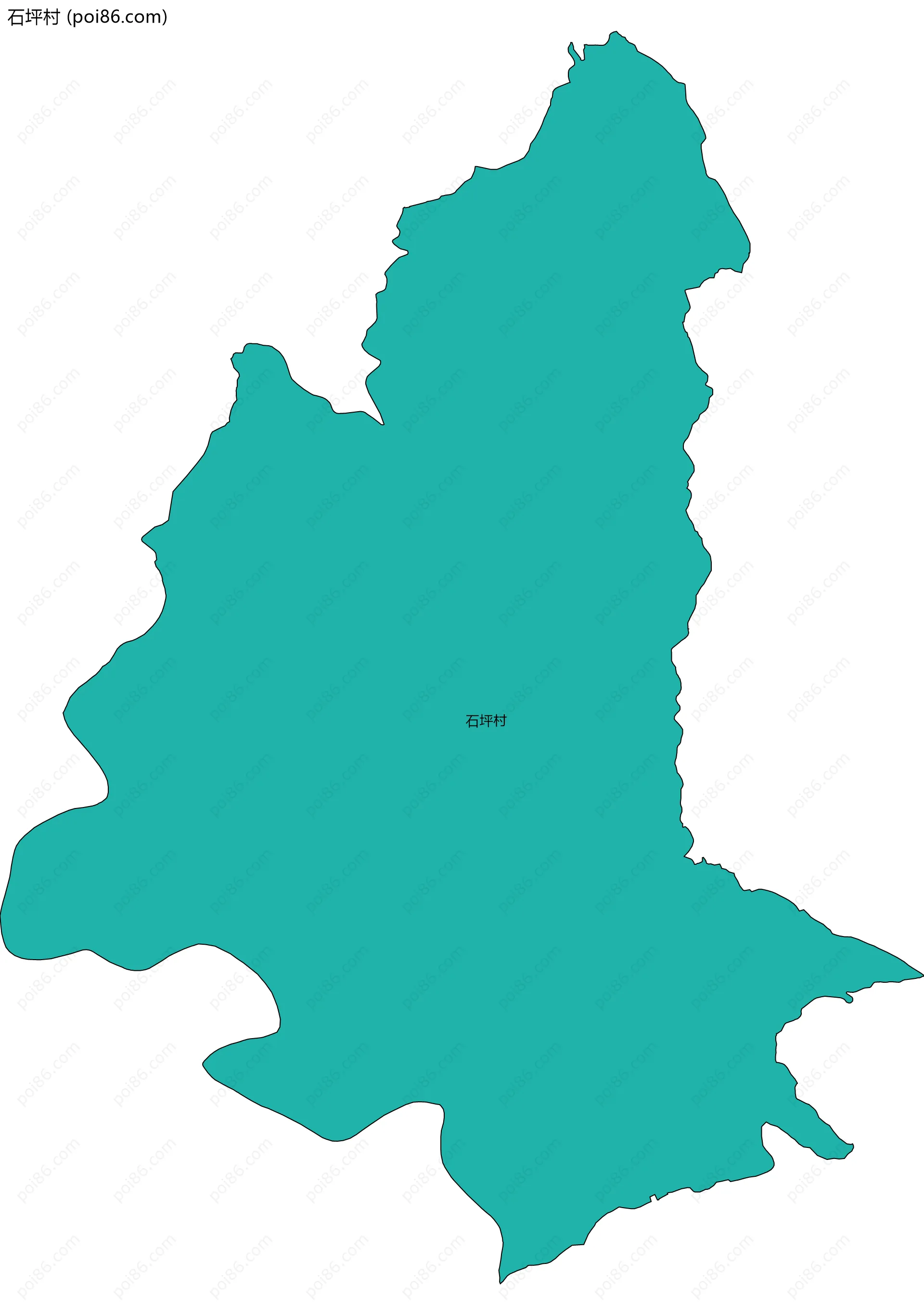 石坪村边界地图