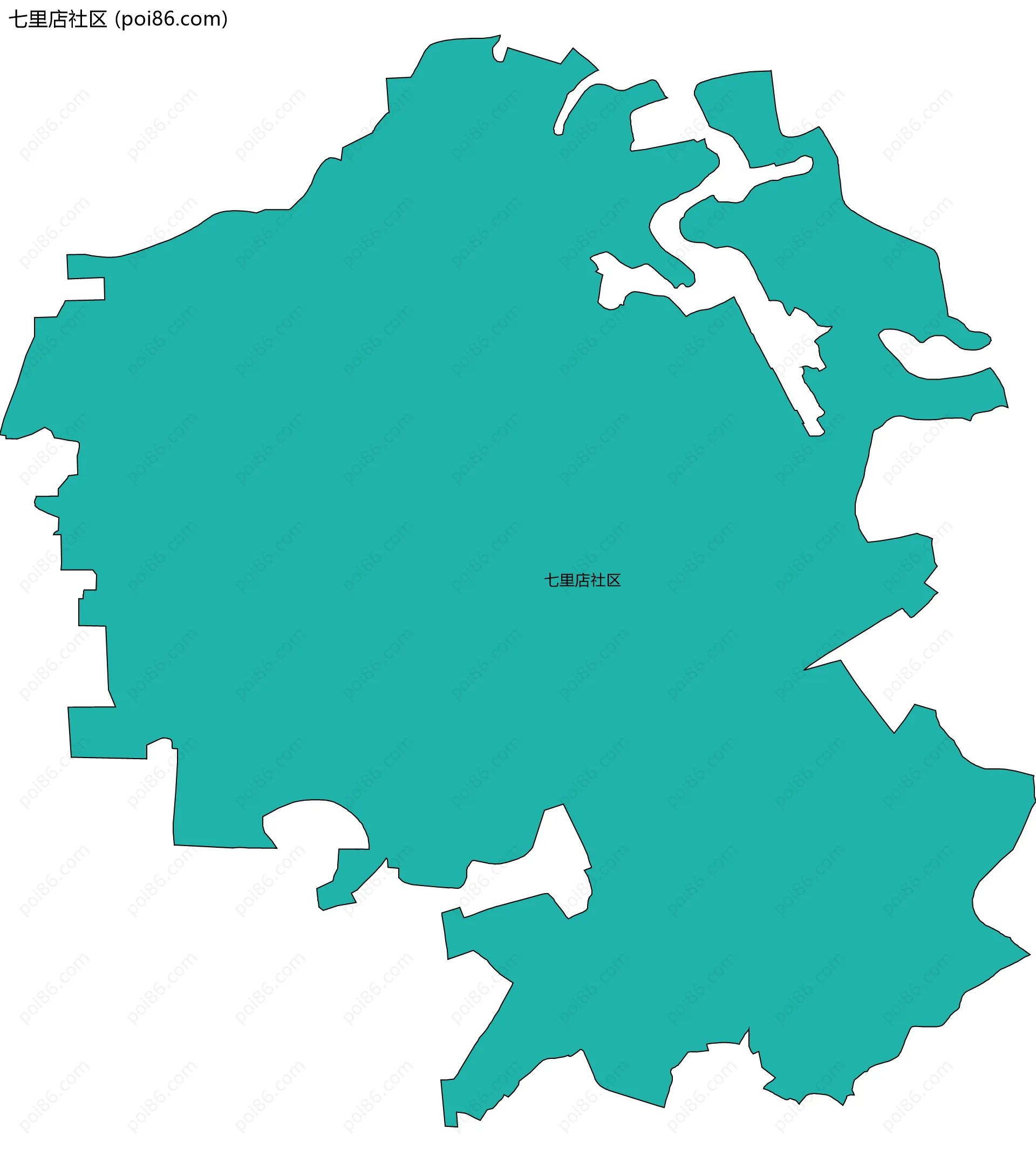 七里店社区边界地图