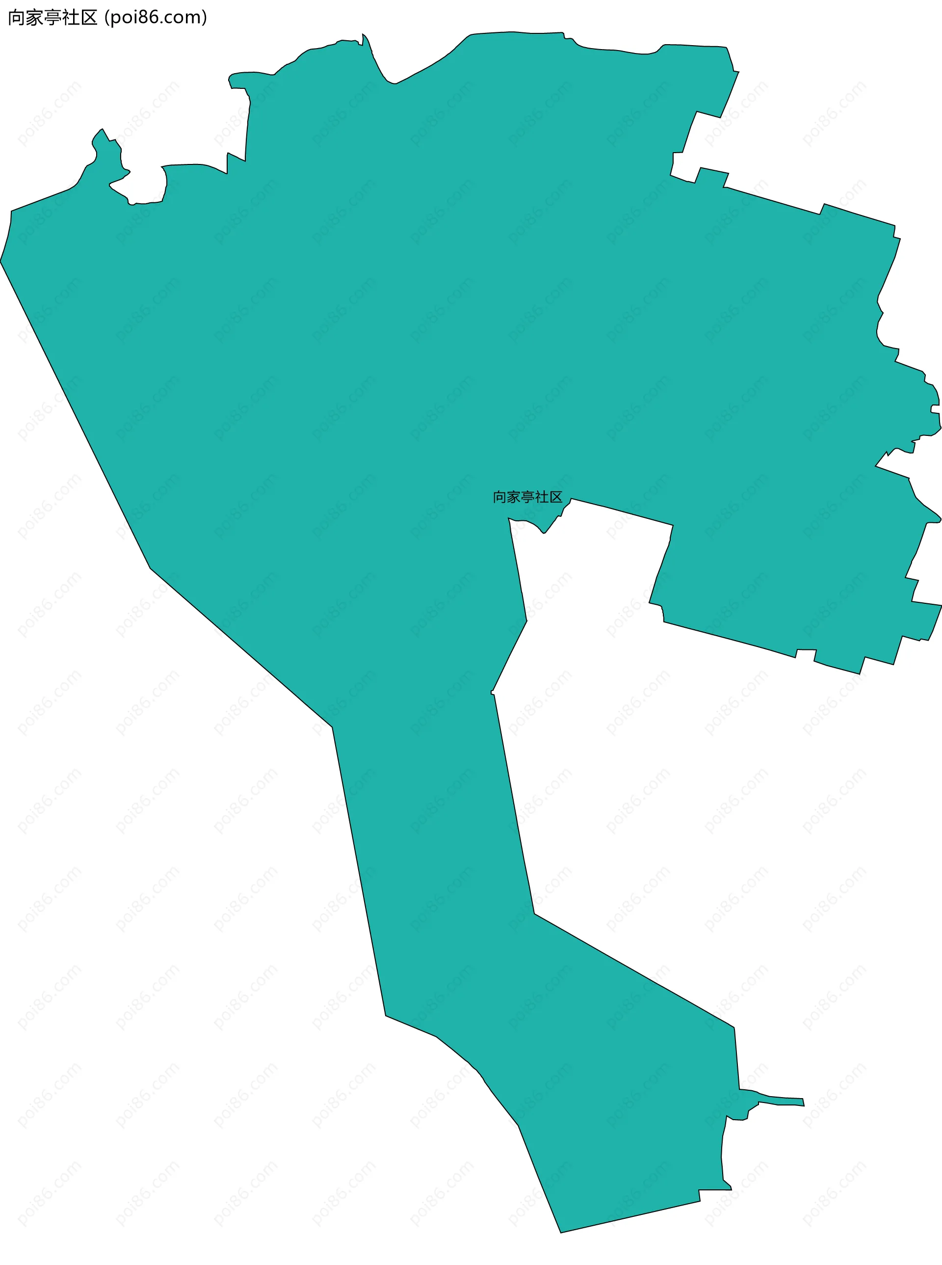 向家亭社区边界地图