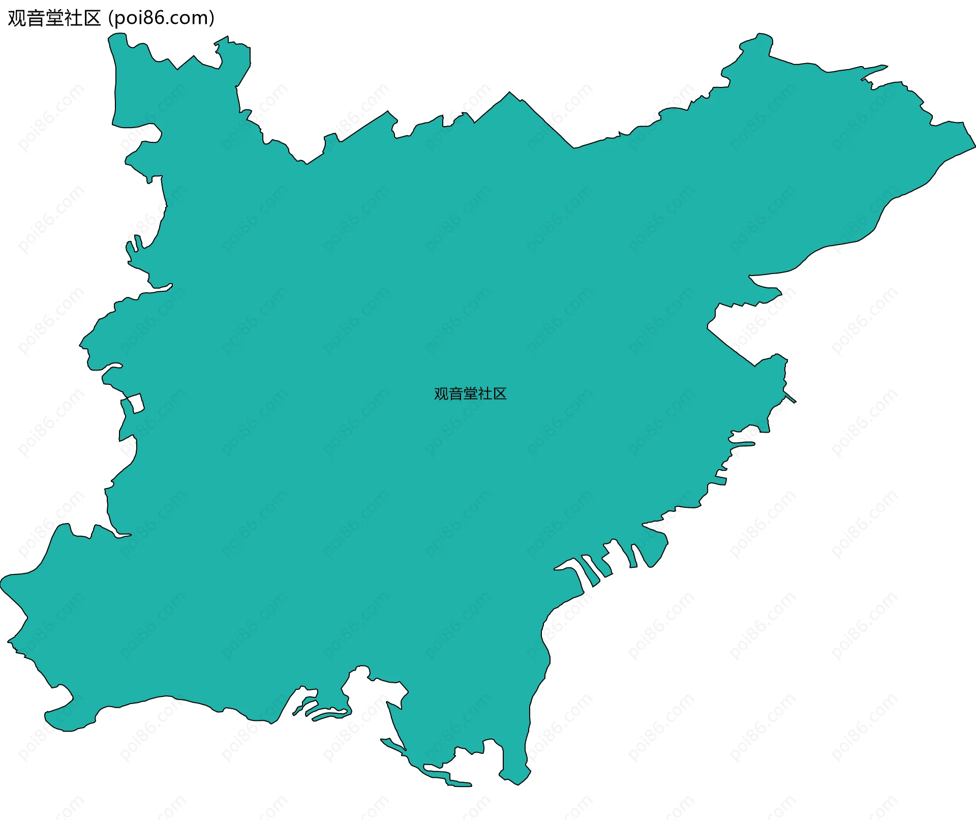 观音堂社区边界地图