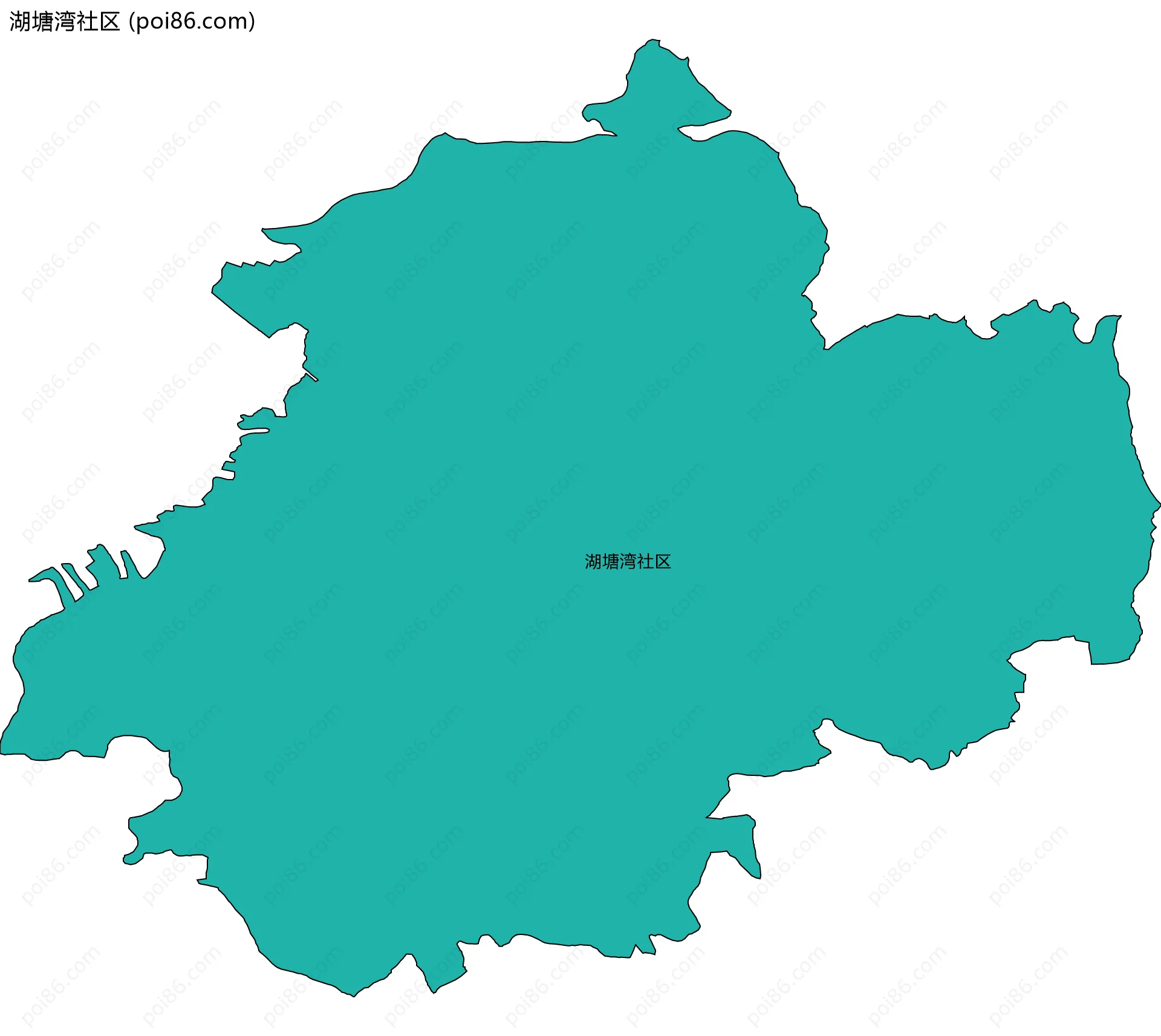 湖塘湾社区边界地图