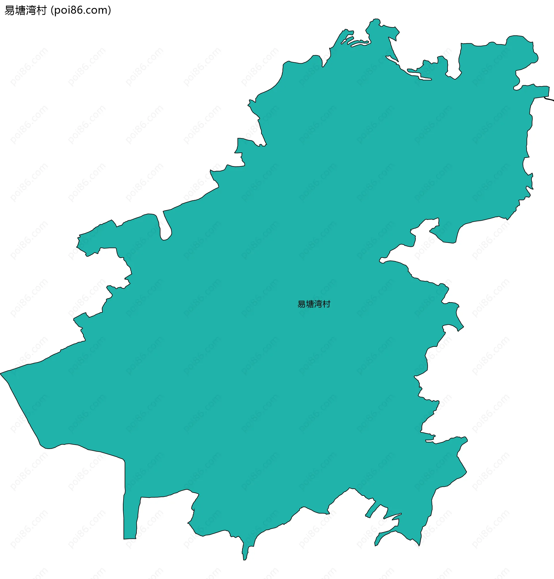 易塘湾村边界地图