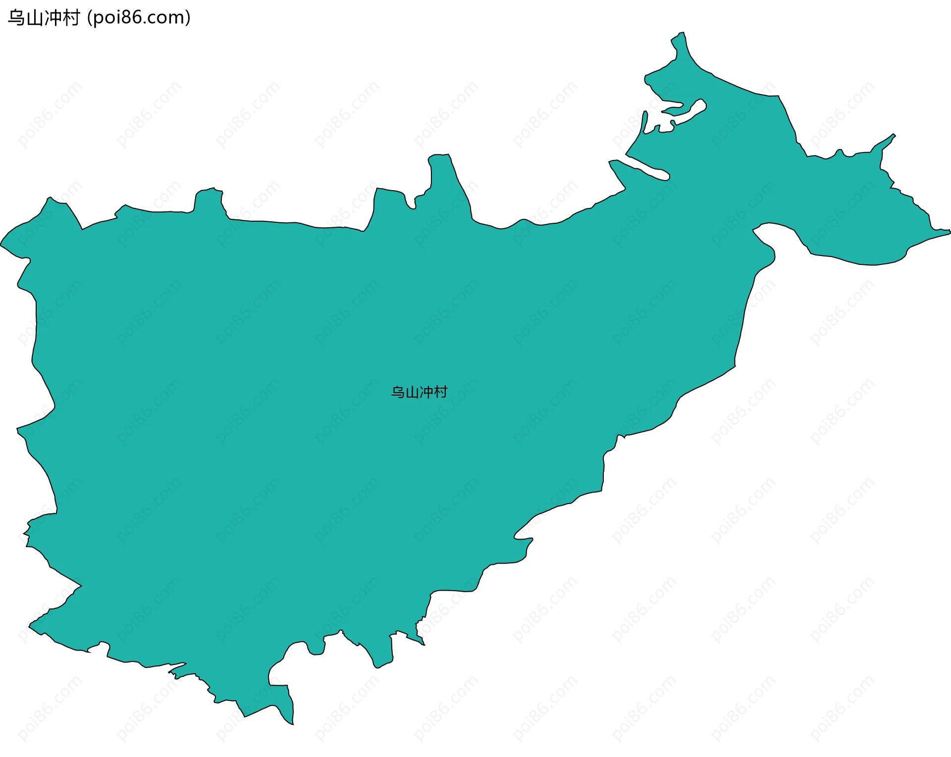 乌山冲村边界地图