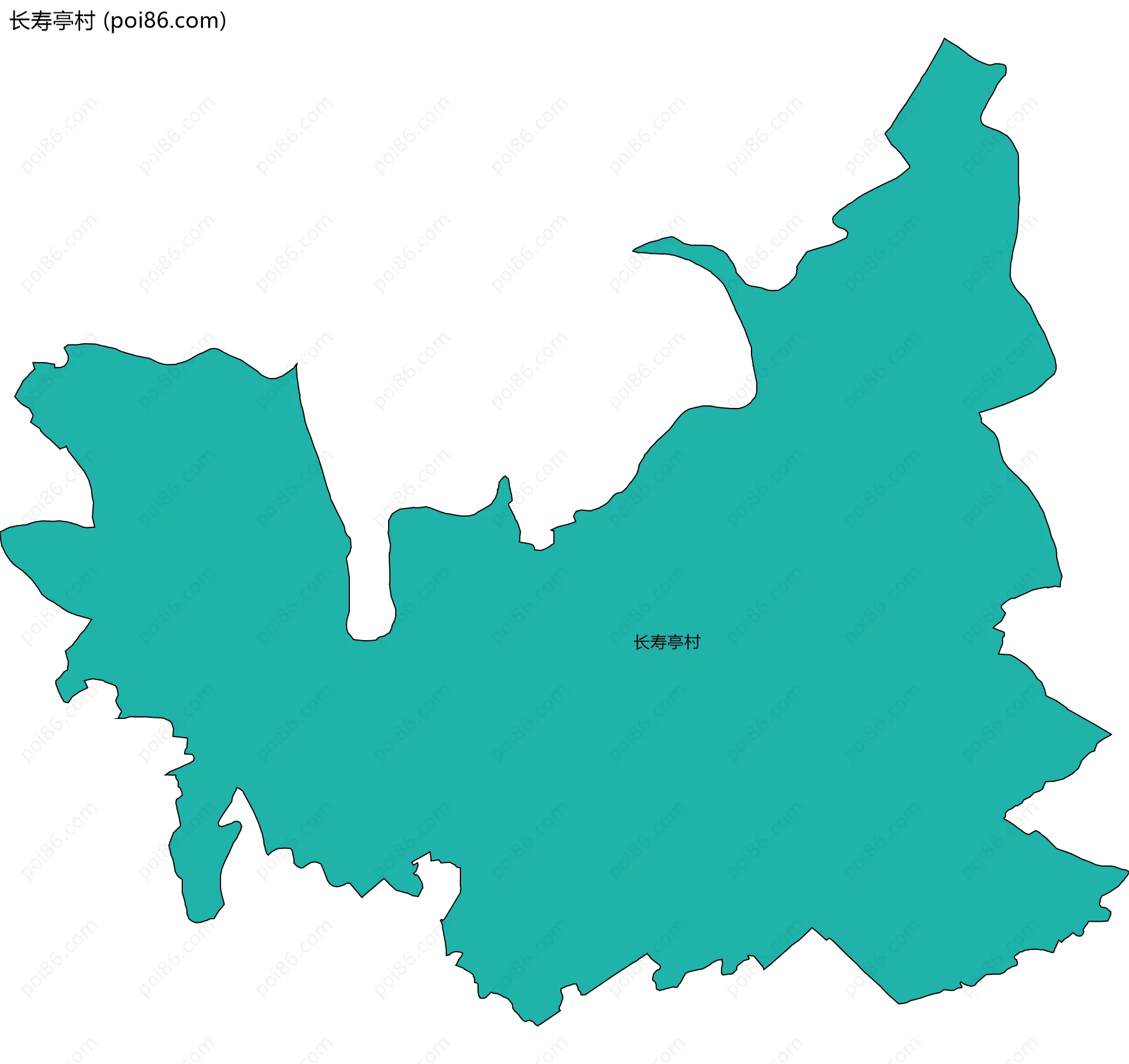 长寿亭村边界地图