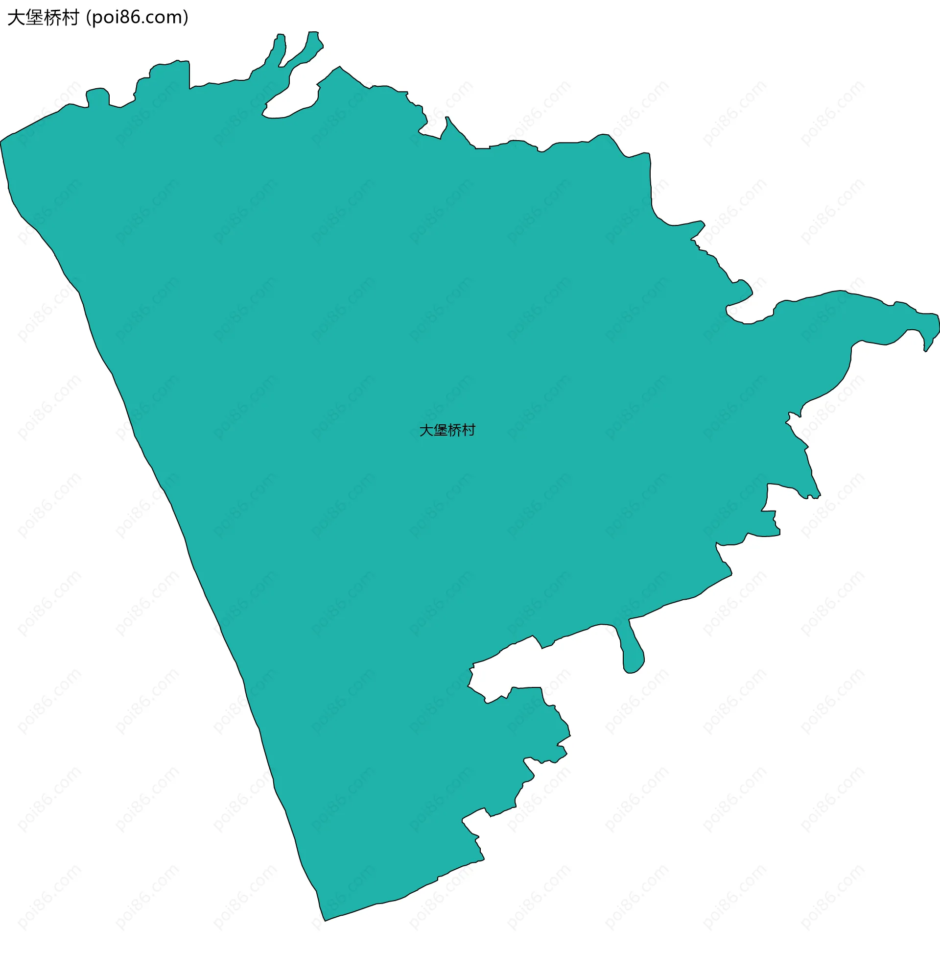 大堡桥村边界地图
