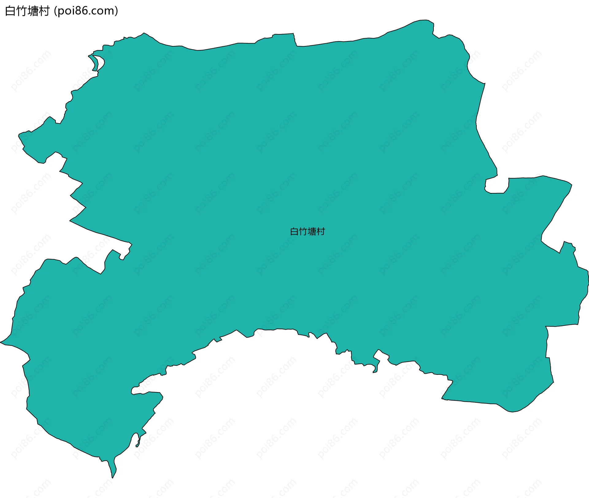 白竹塘村边界地图