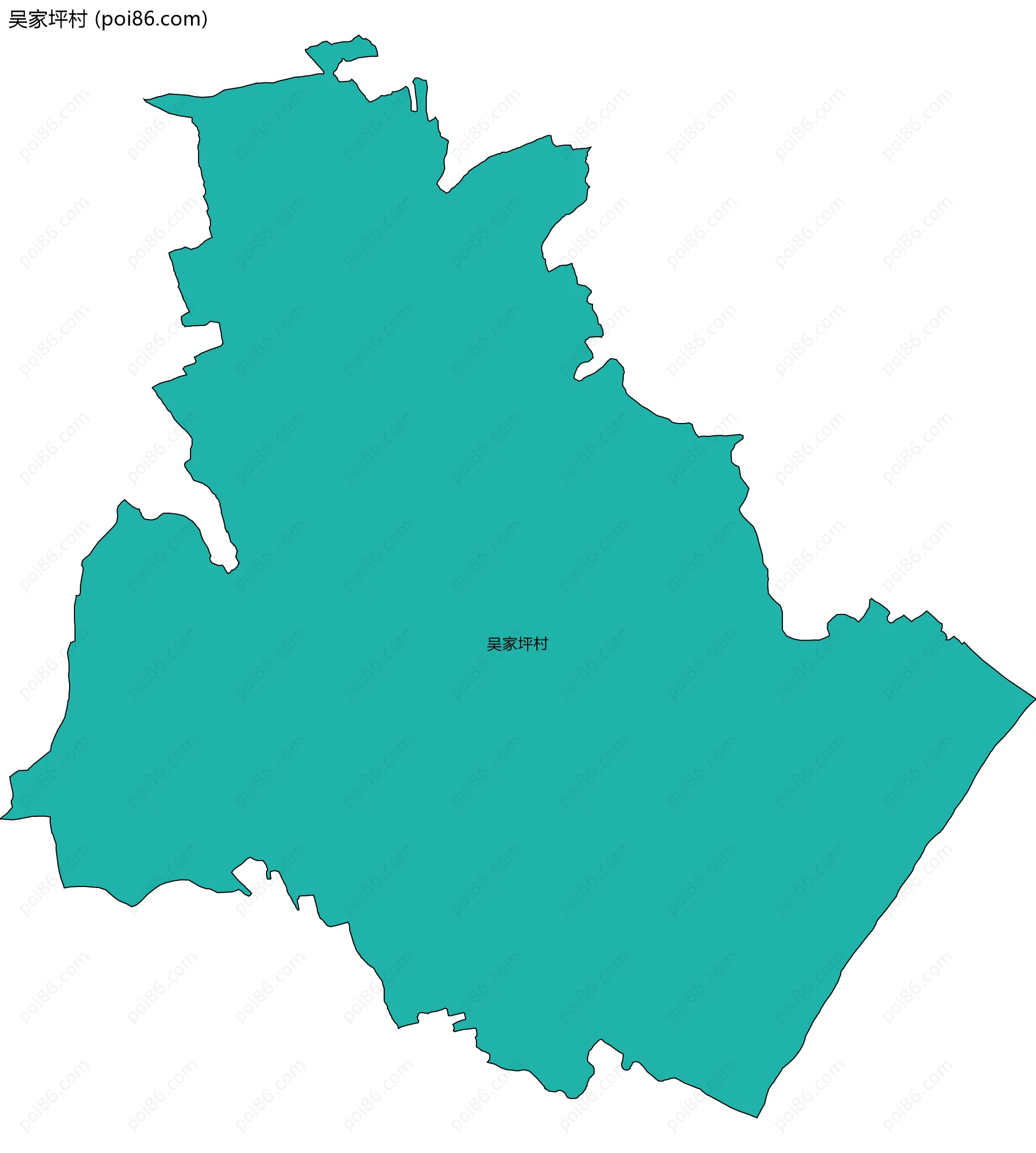 吴家坪村边界地图