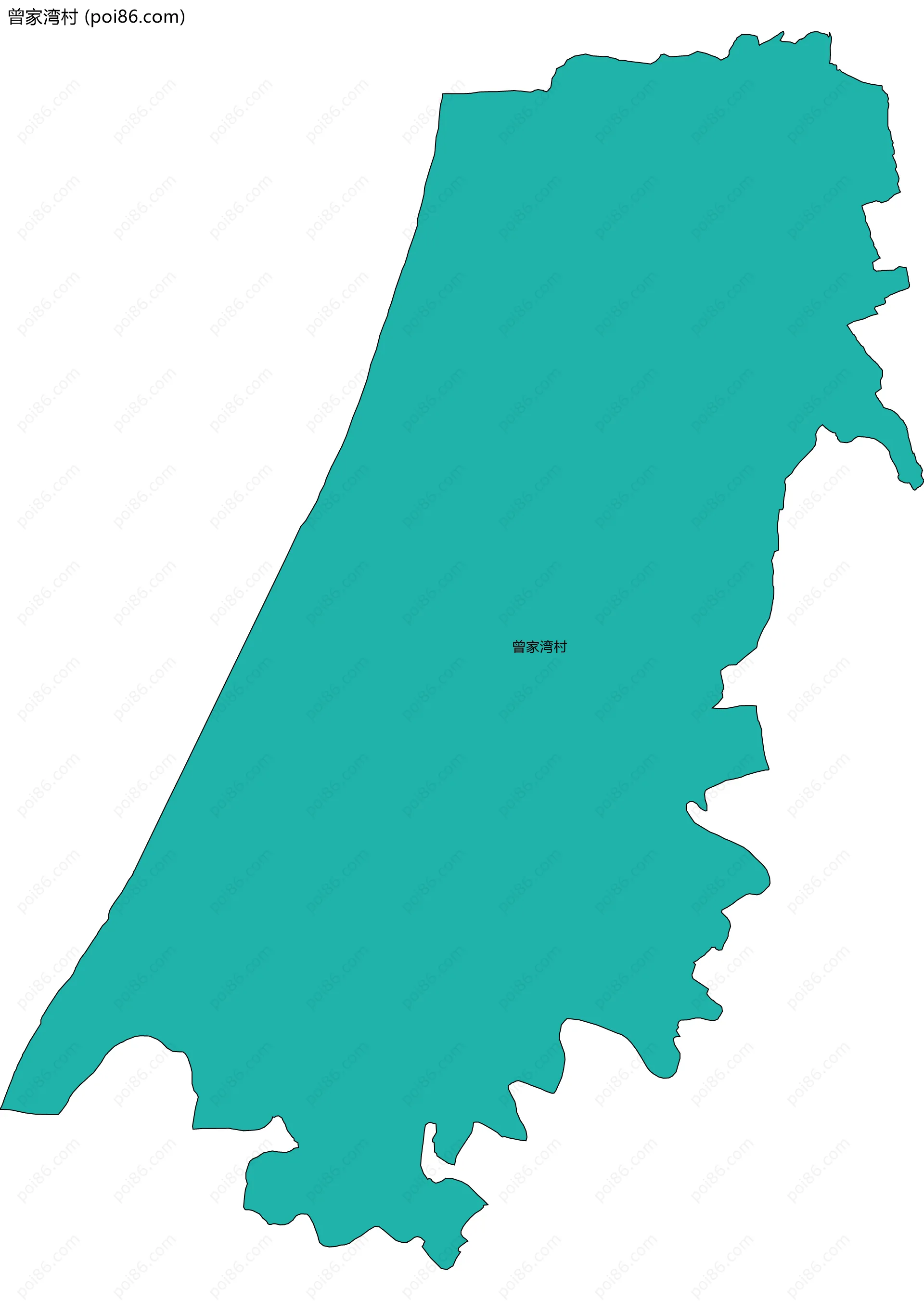 曾家湾村边界地图