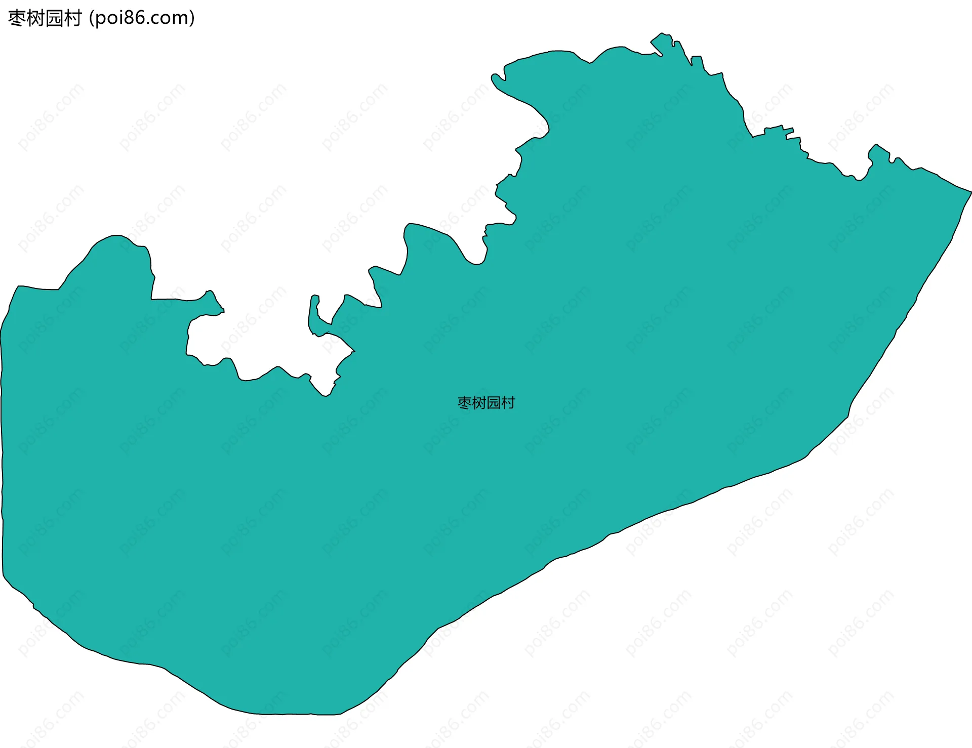 枣树园村边界地图