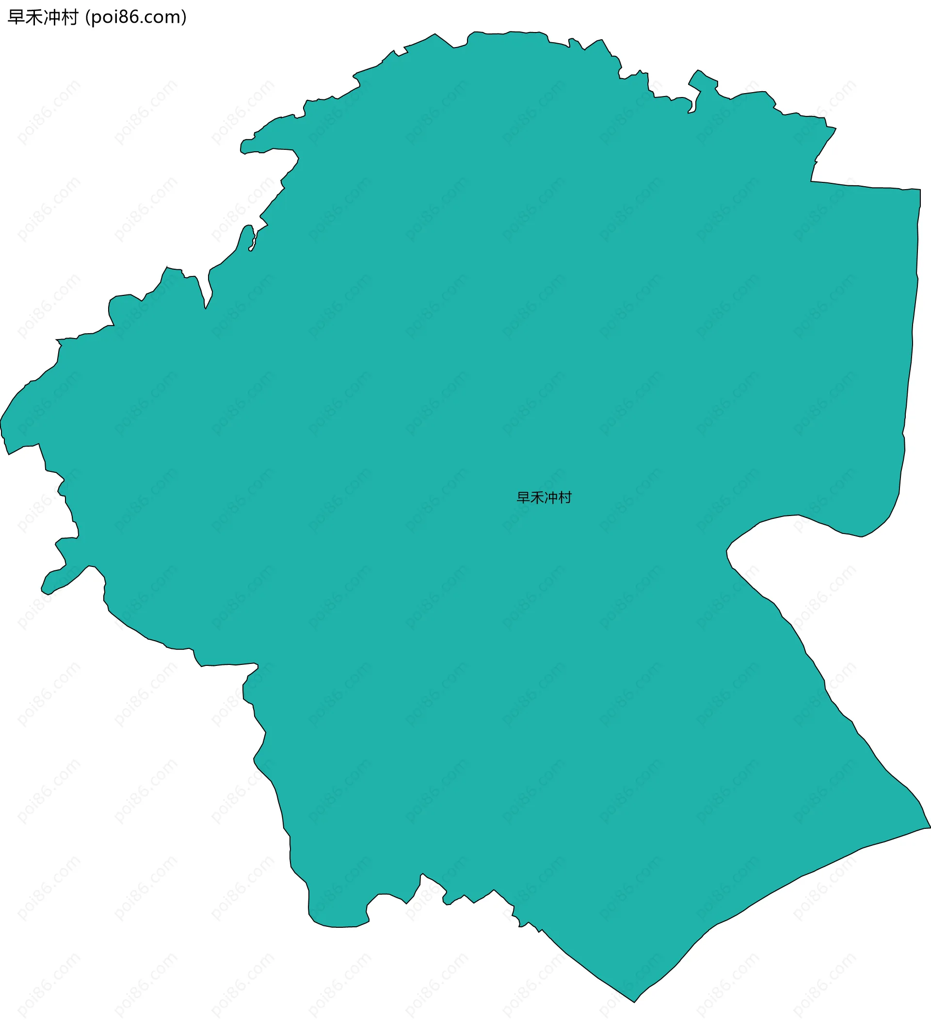 早禾冲村边界地图