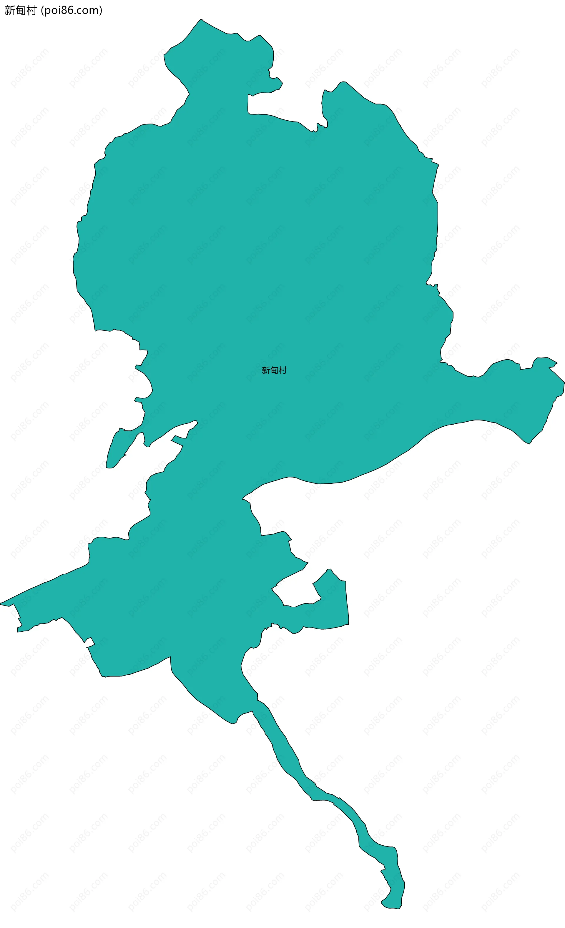 新甸村边界地图