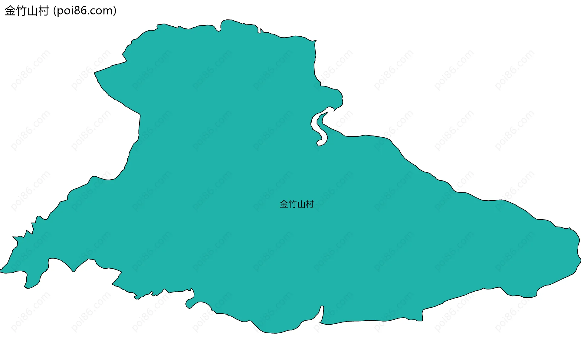 金竹山村边界地图