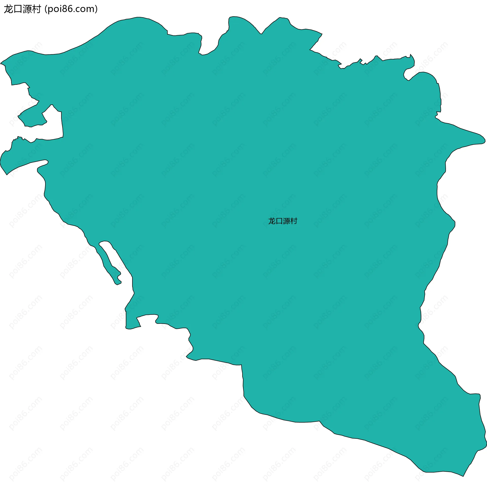 龙口源村边界地图