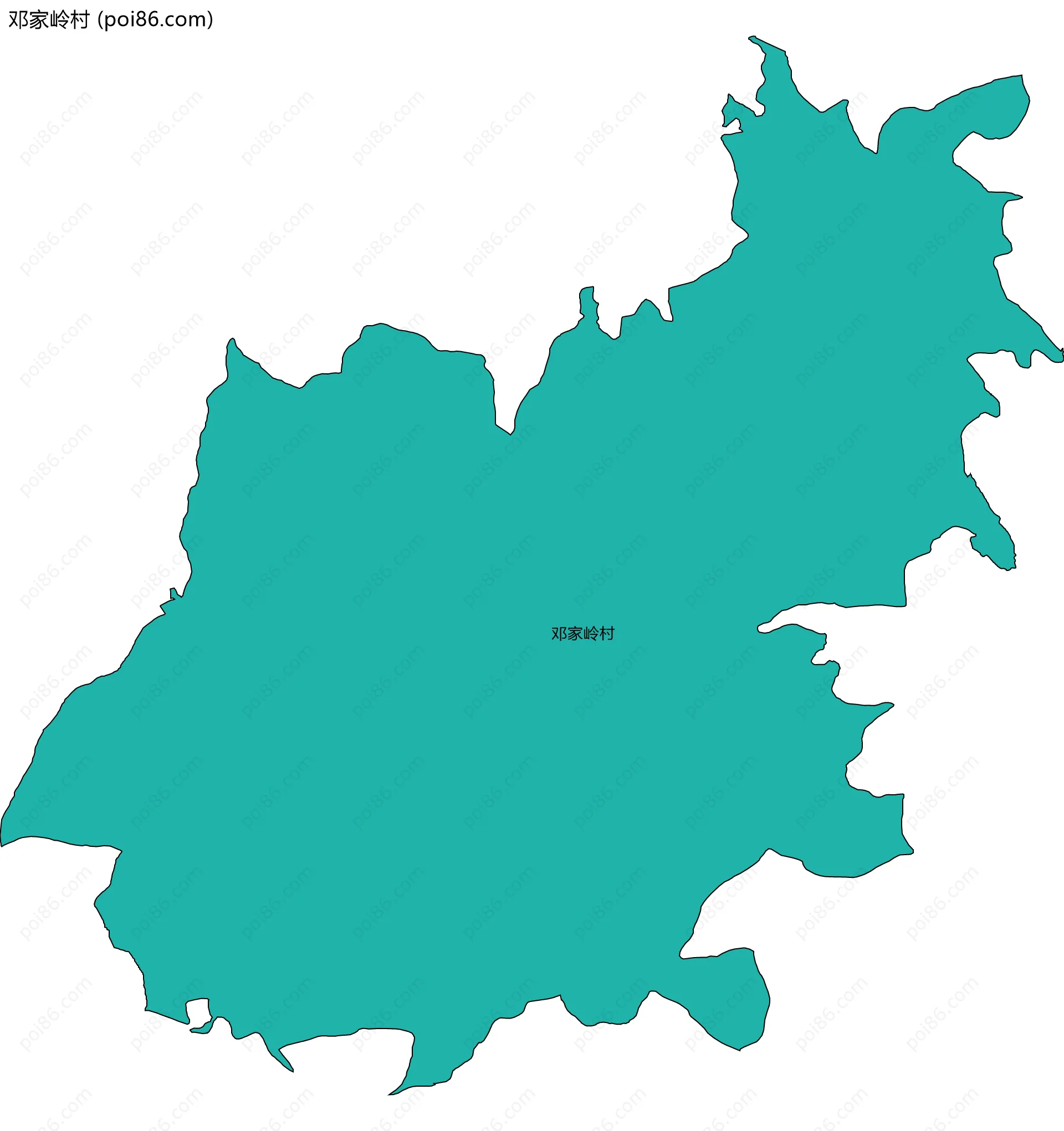 邓家岭村边界地图