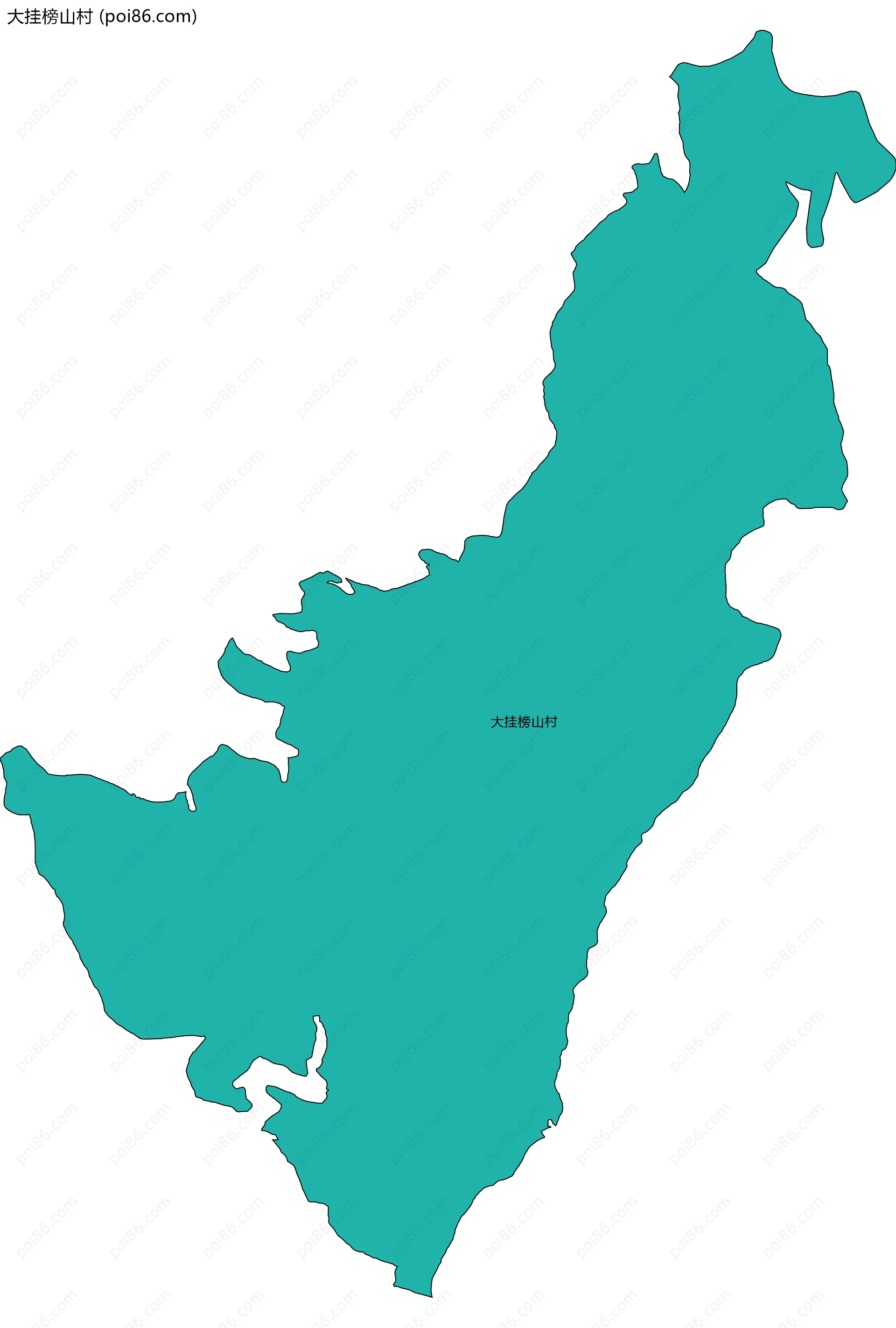 大挂榜山村边界地图