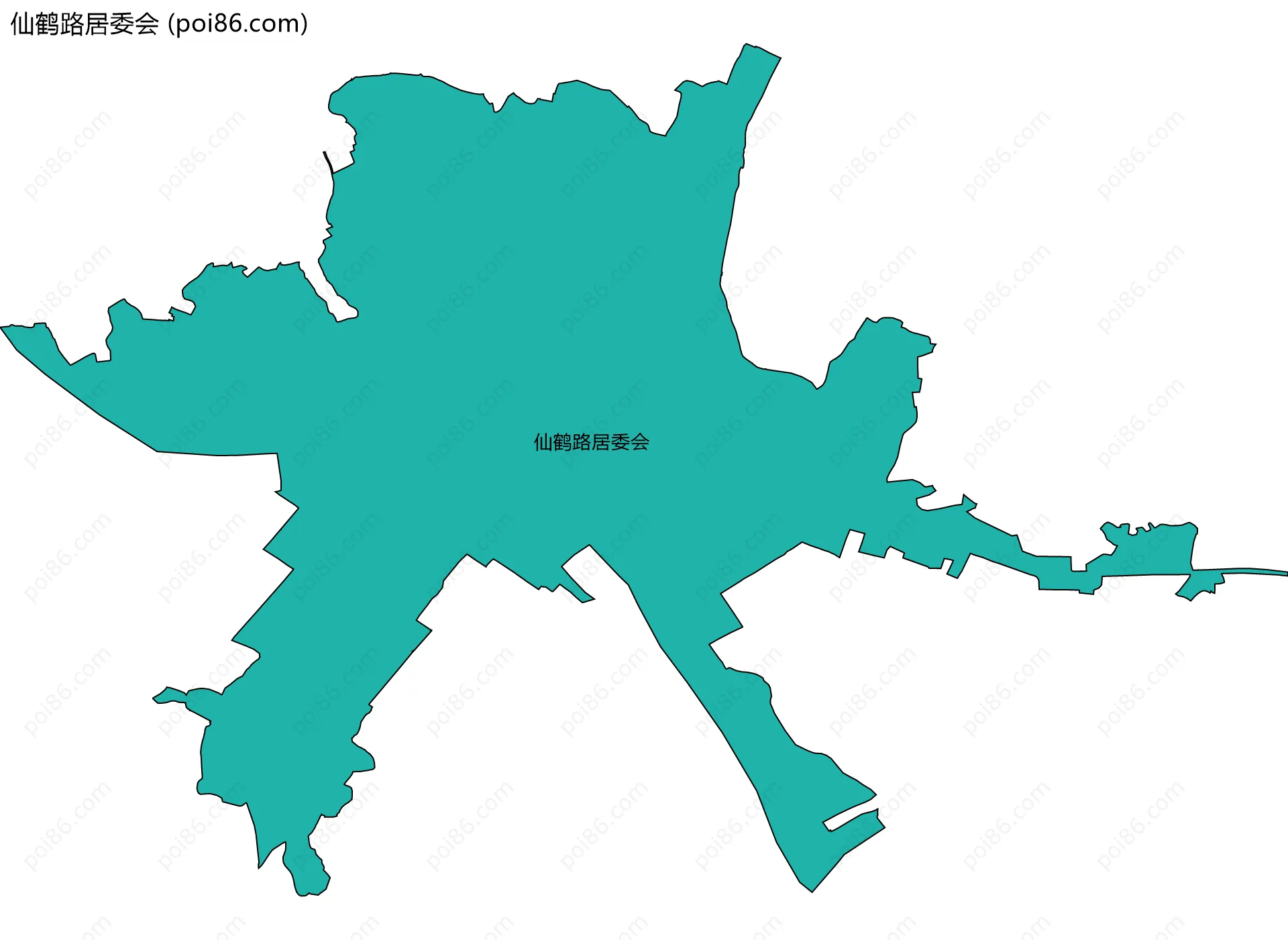仙鹤路居委会边界地图