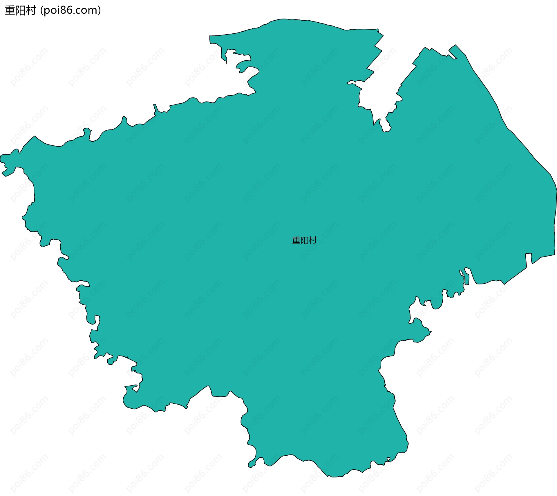 重阳村边界地图