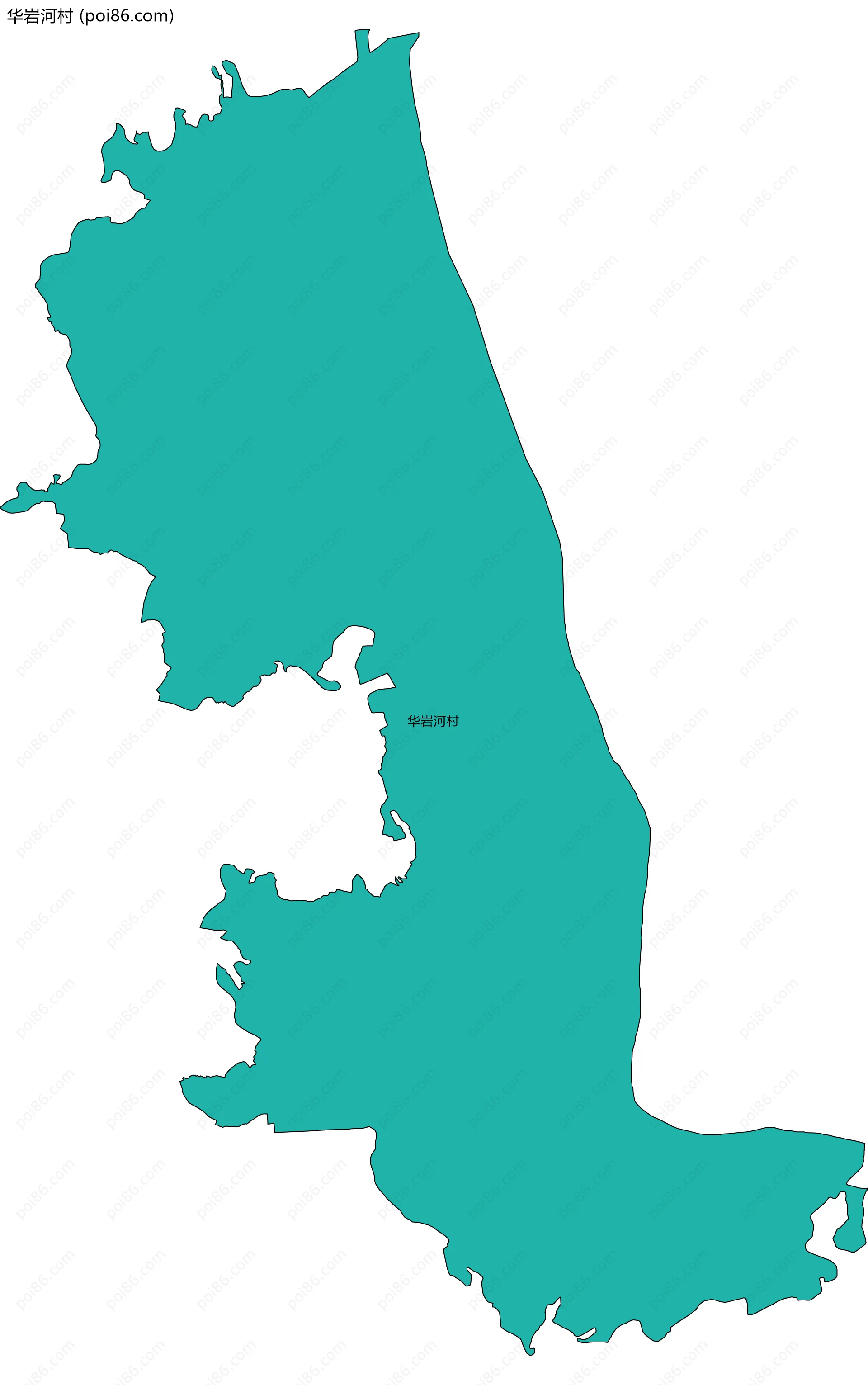 华岩河村边界地图