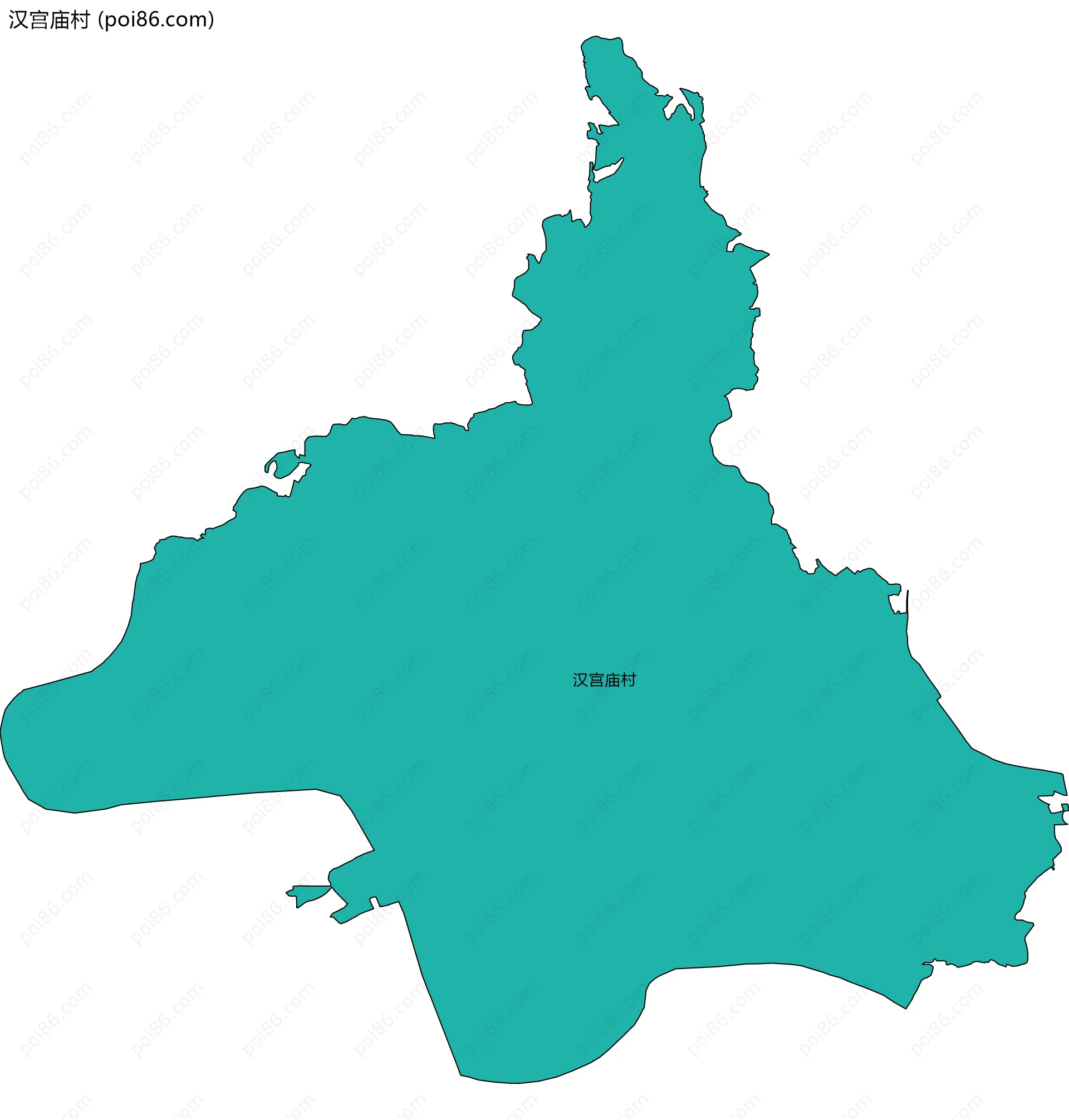 汉宫庙村边界地图