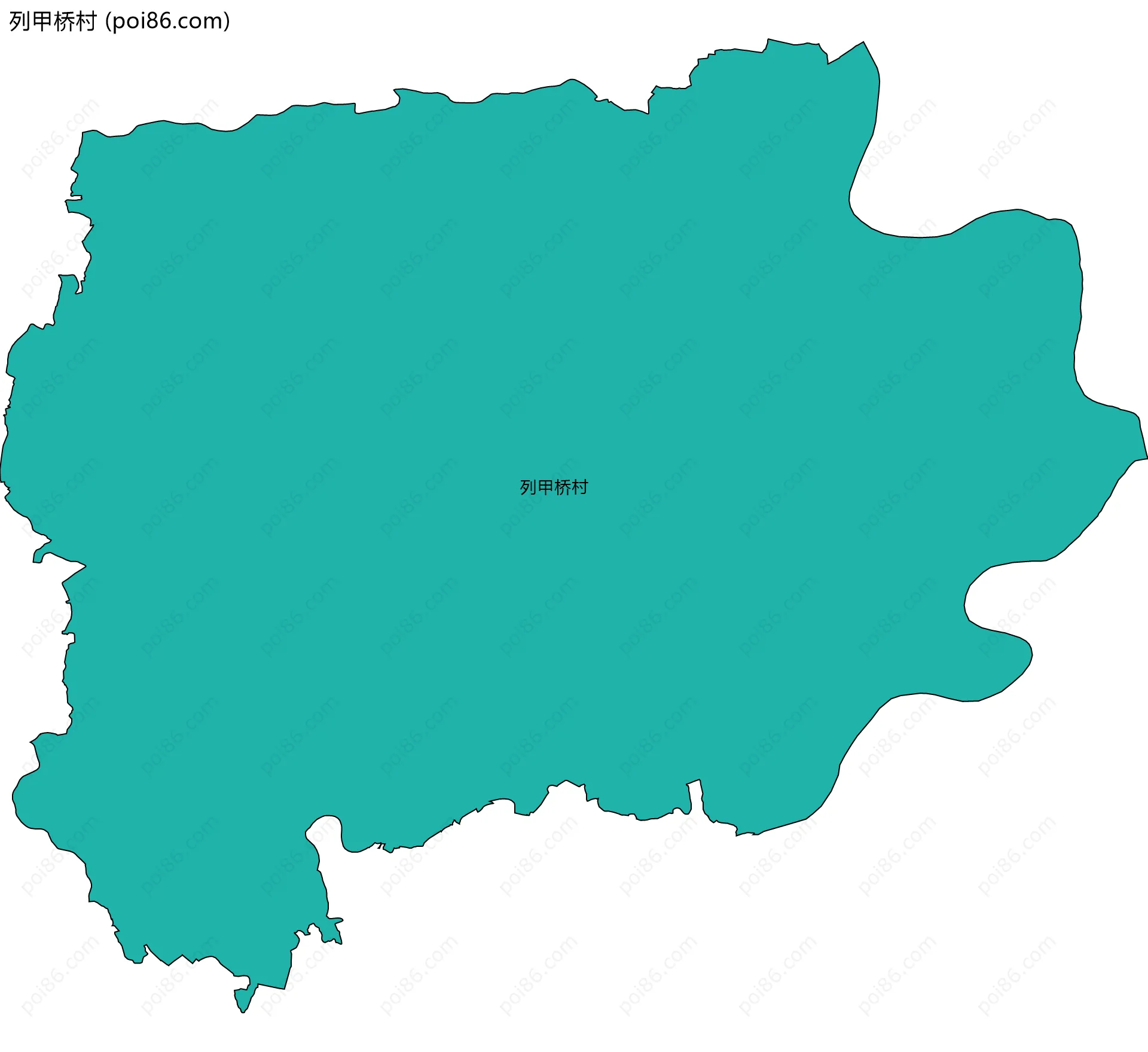 列甲桥村边界地图