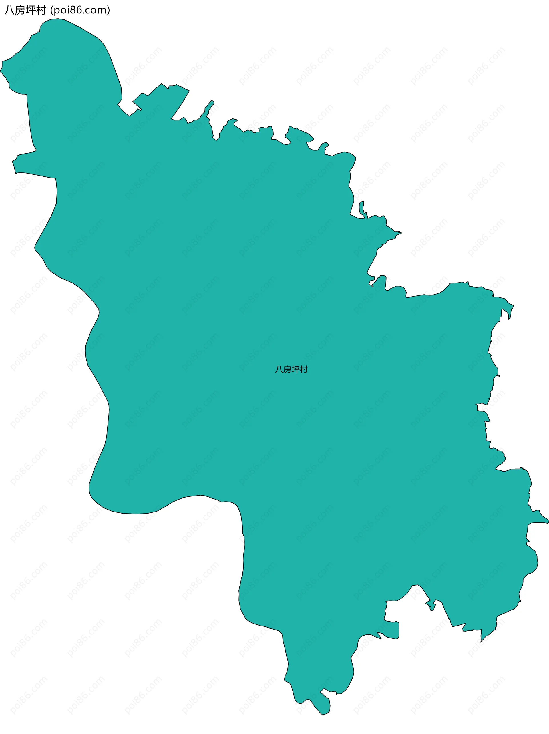 八房坪村边界地图