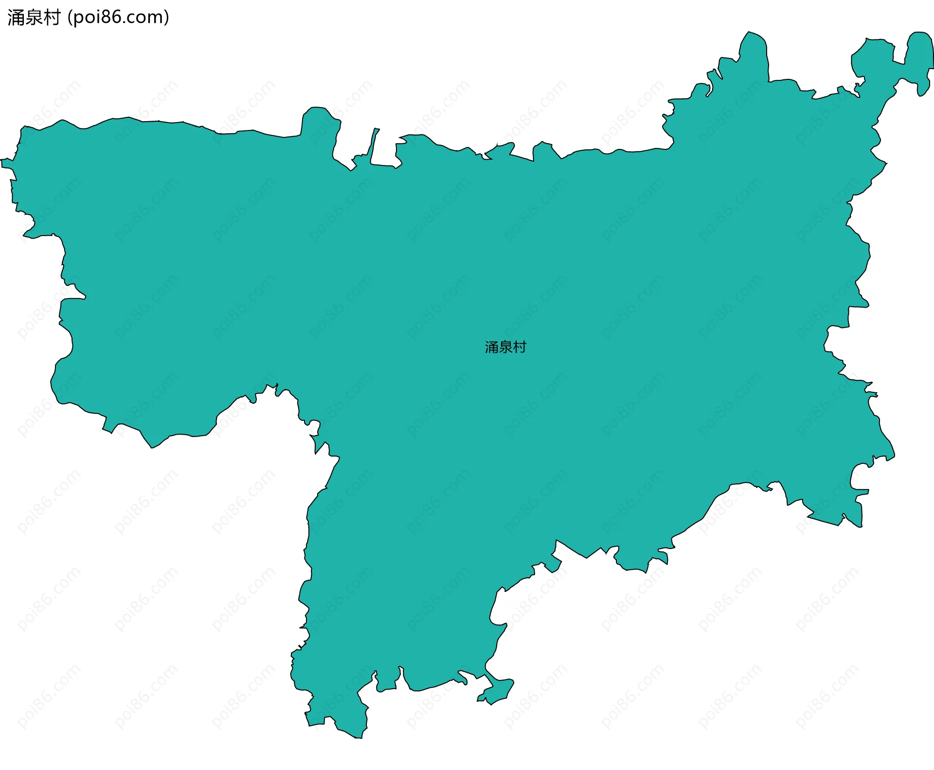 涌泉村边界地图