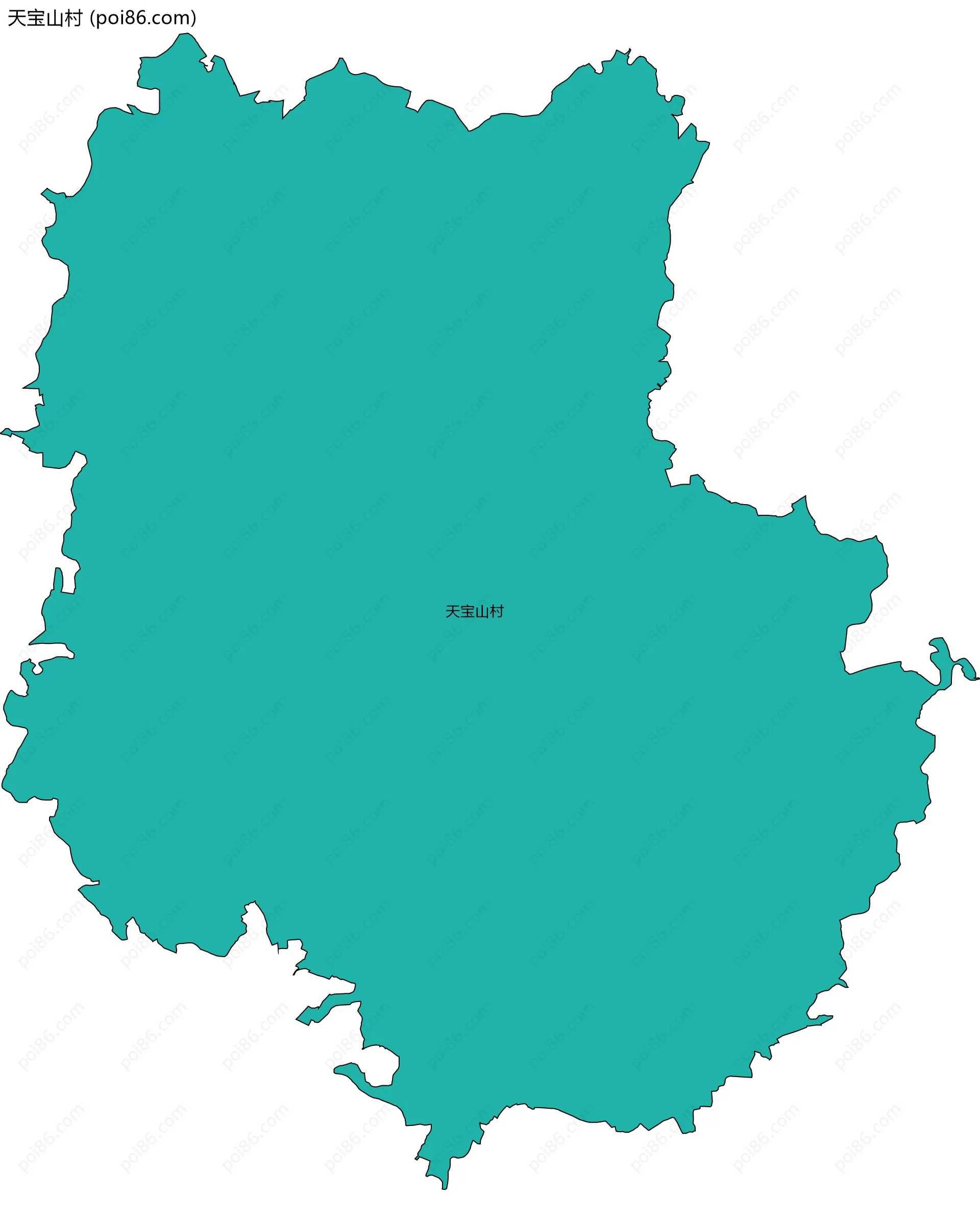 天宝山村边界地图