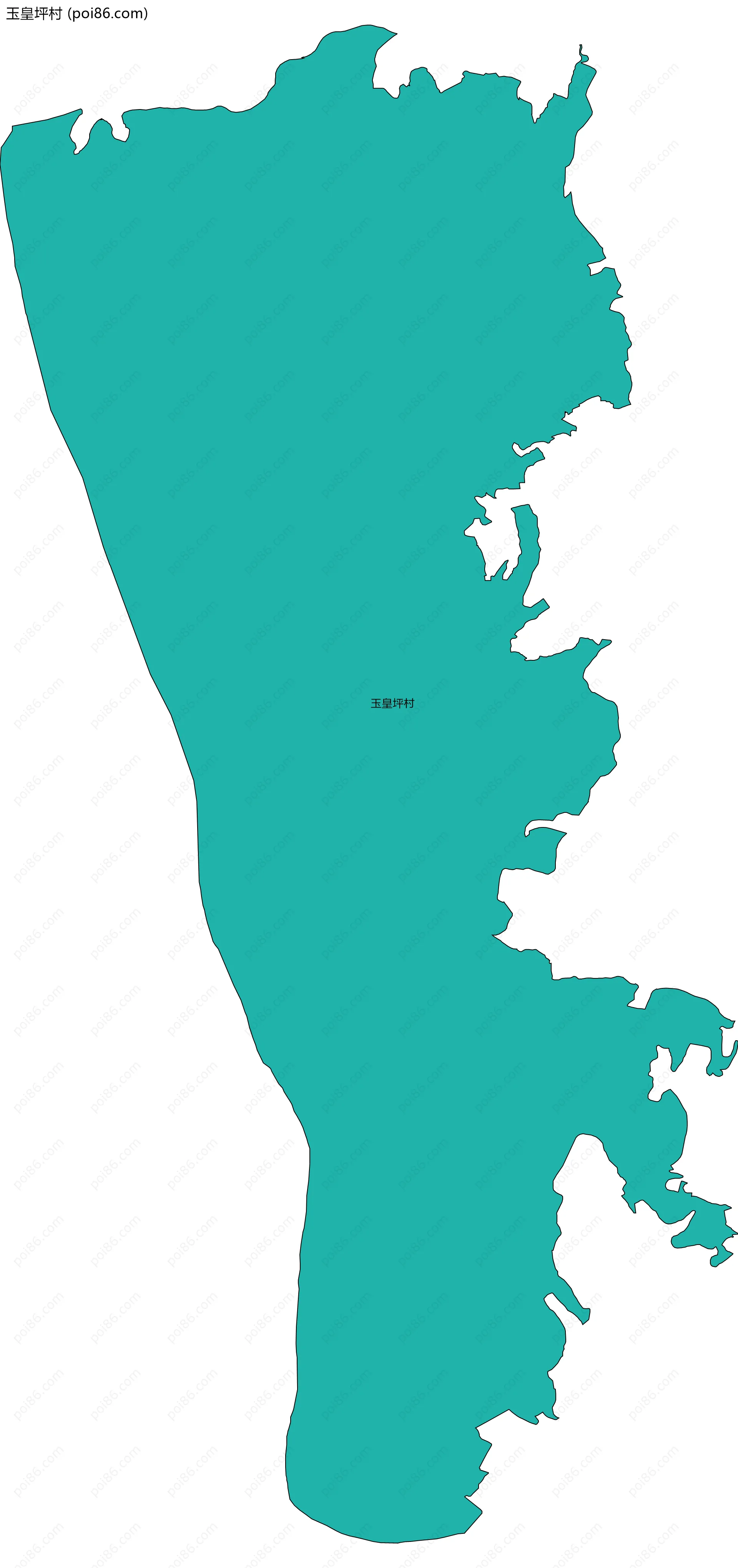 玉皇坪村边界地图