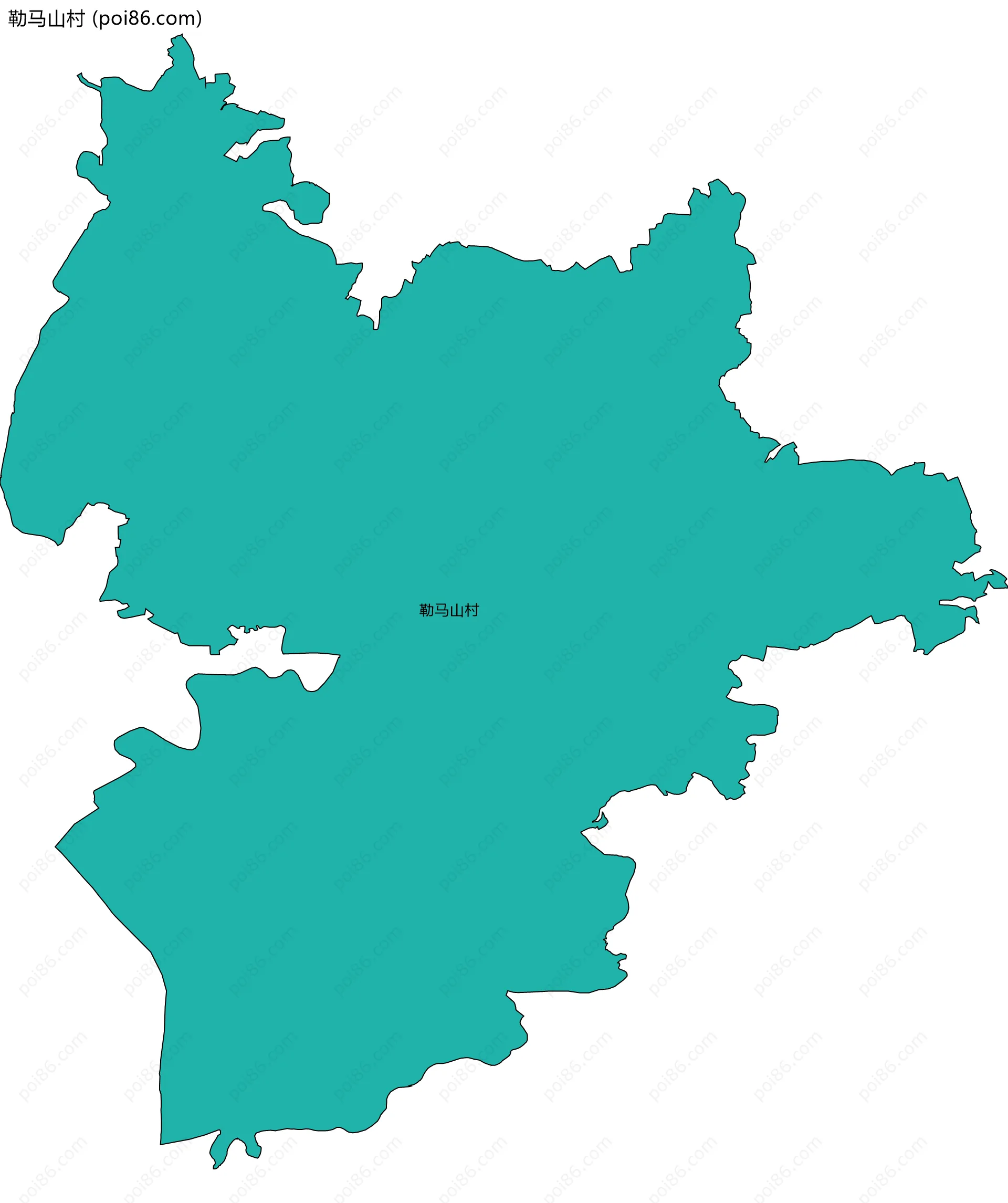 勒马山村边界地图