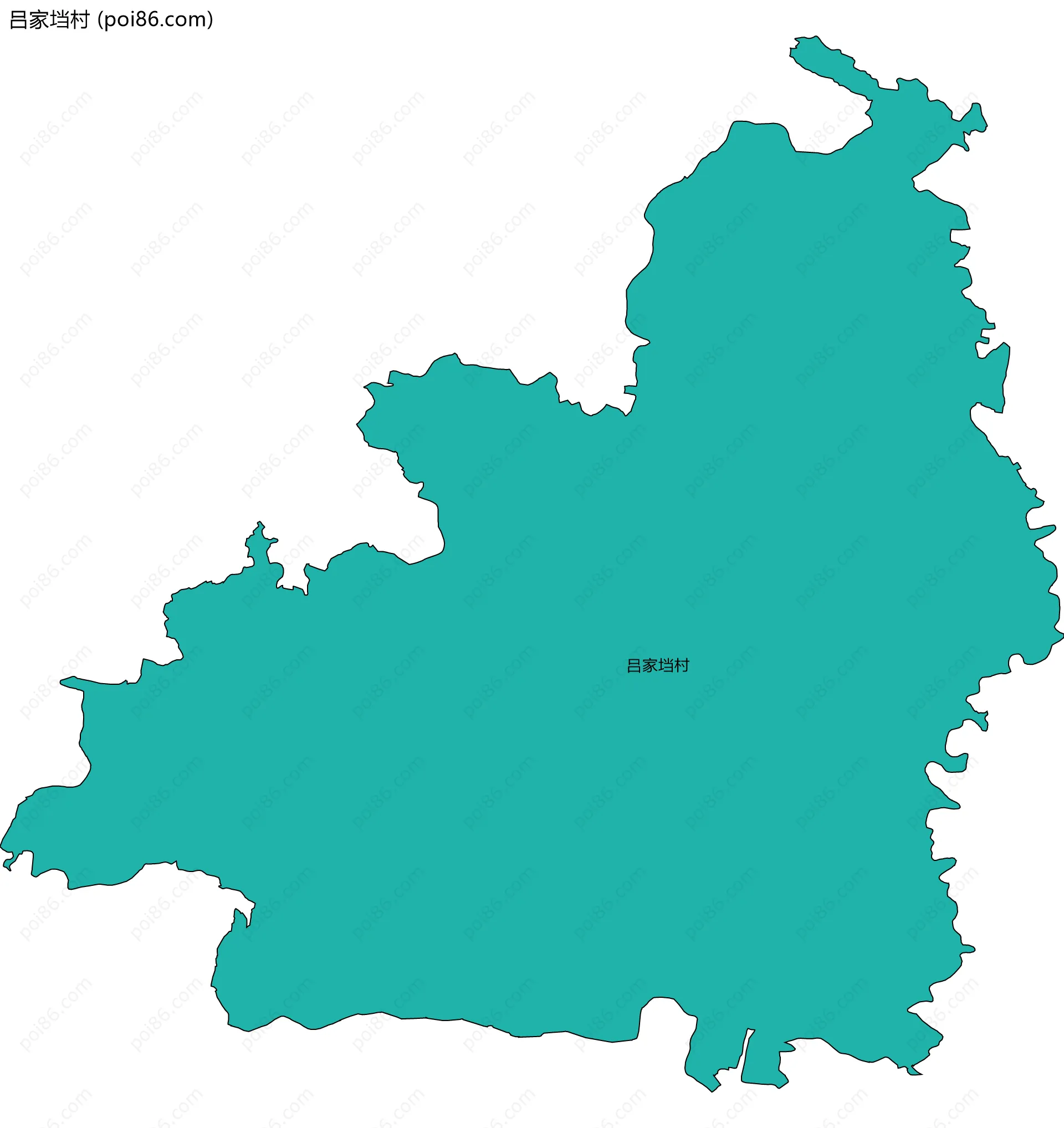 吕家垱村边界地图