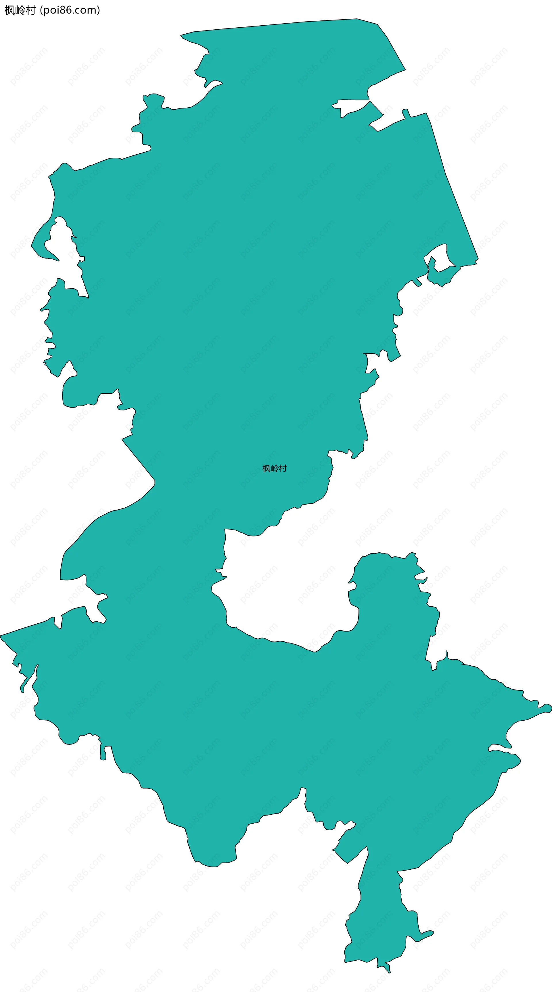 枫岭村边界地图