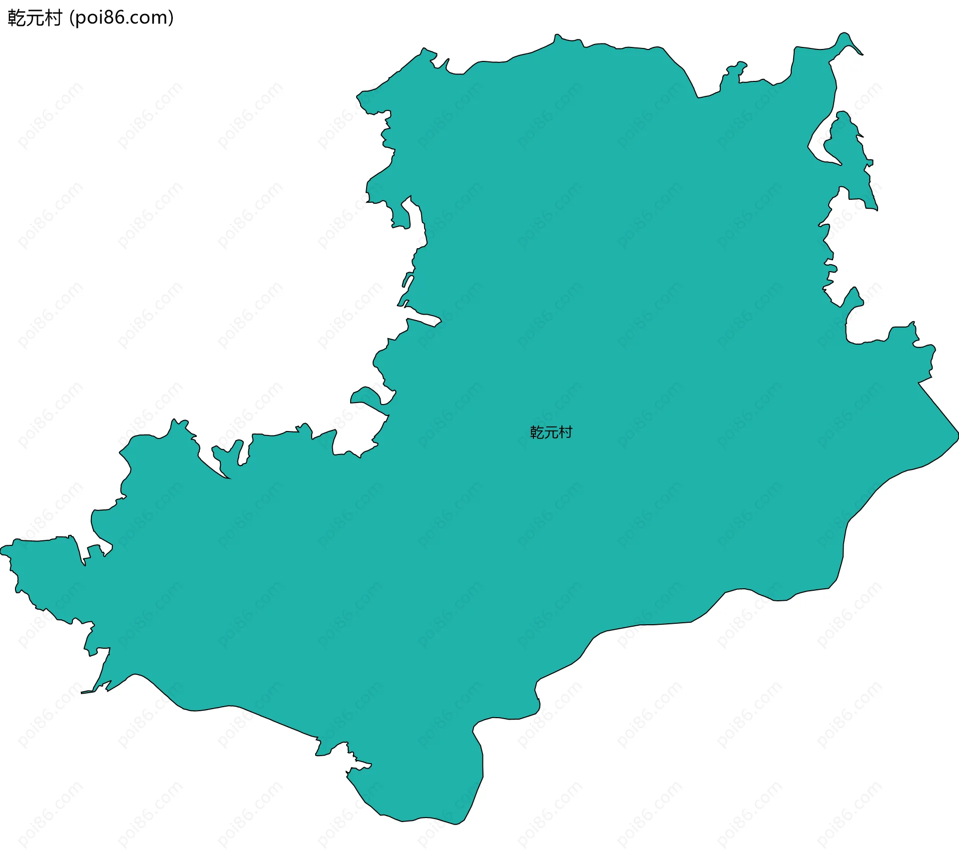 乾元村边界地图