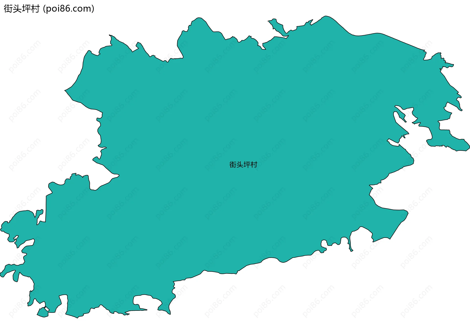 街头坪村边界地图