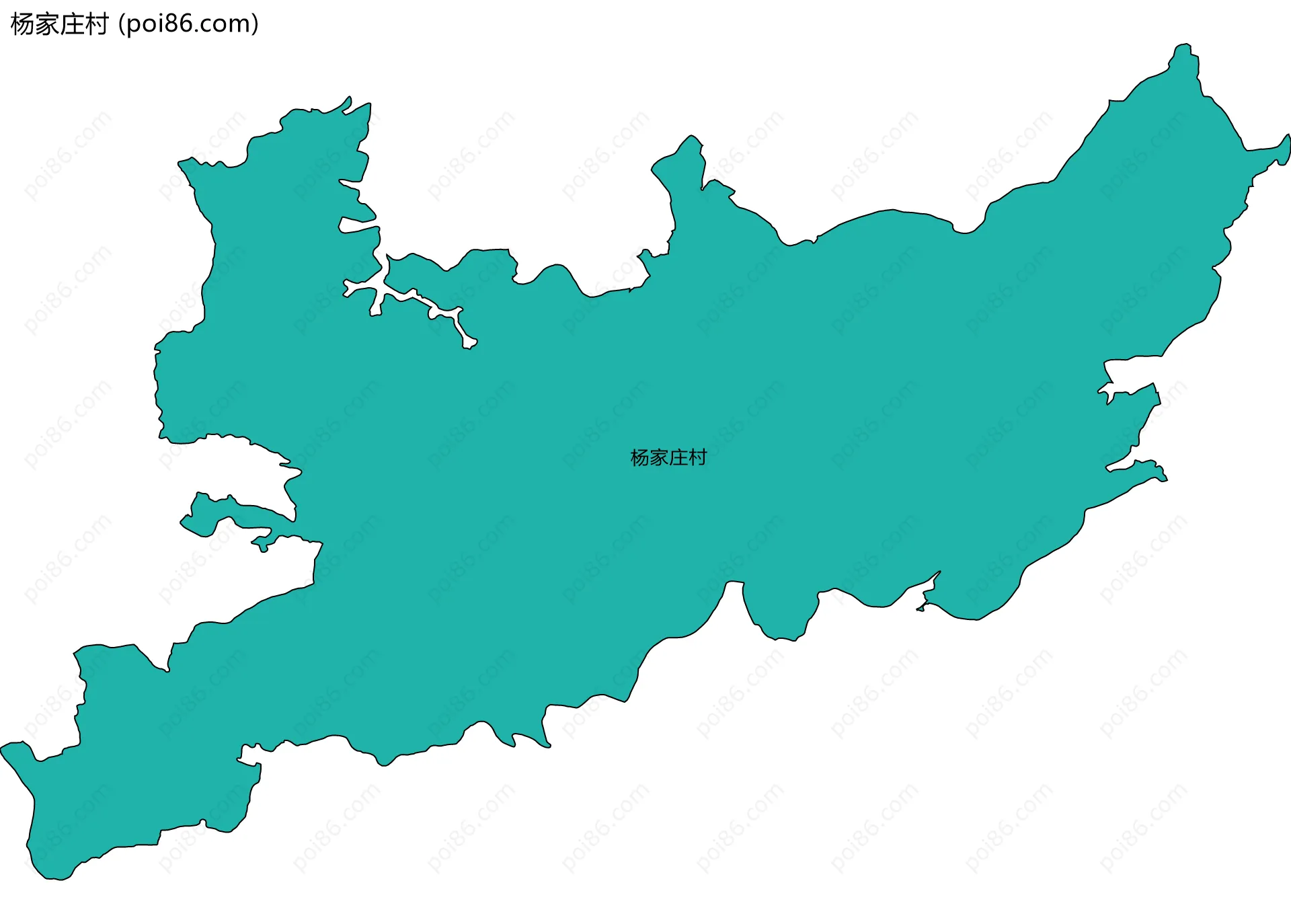 杨家庄村边界地图