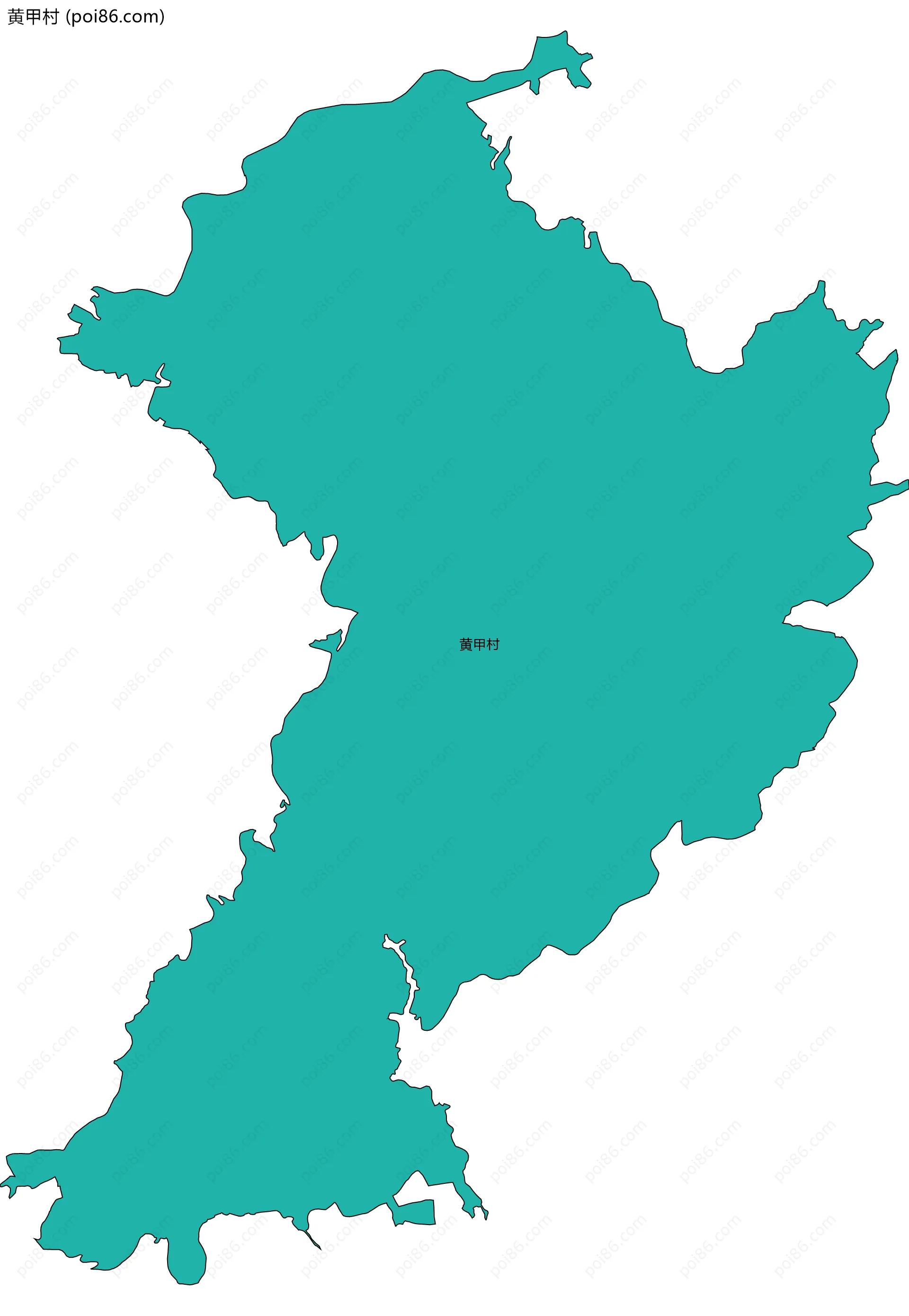 黄甲村边界地图