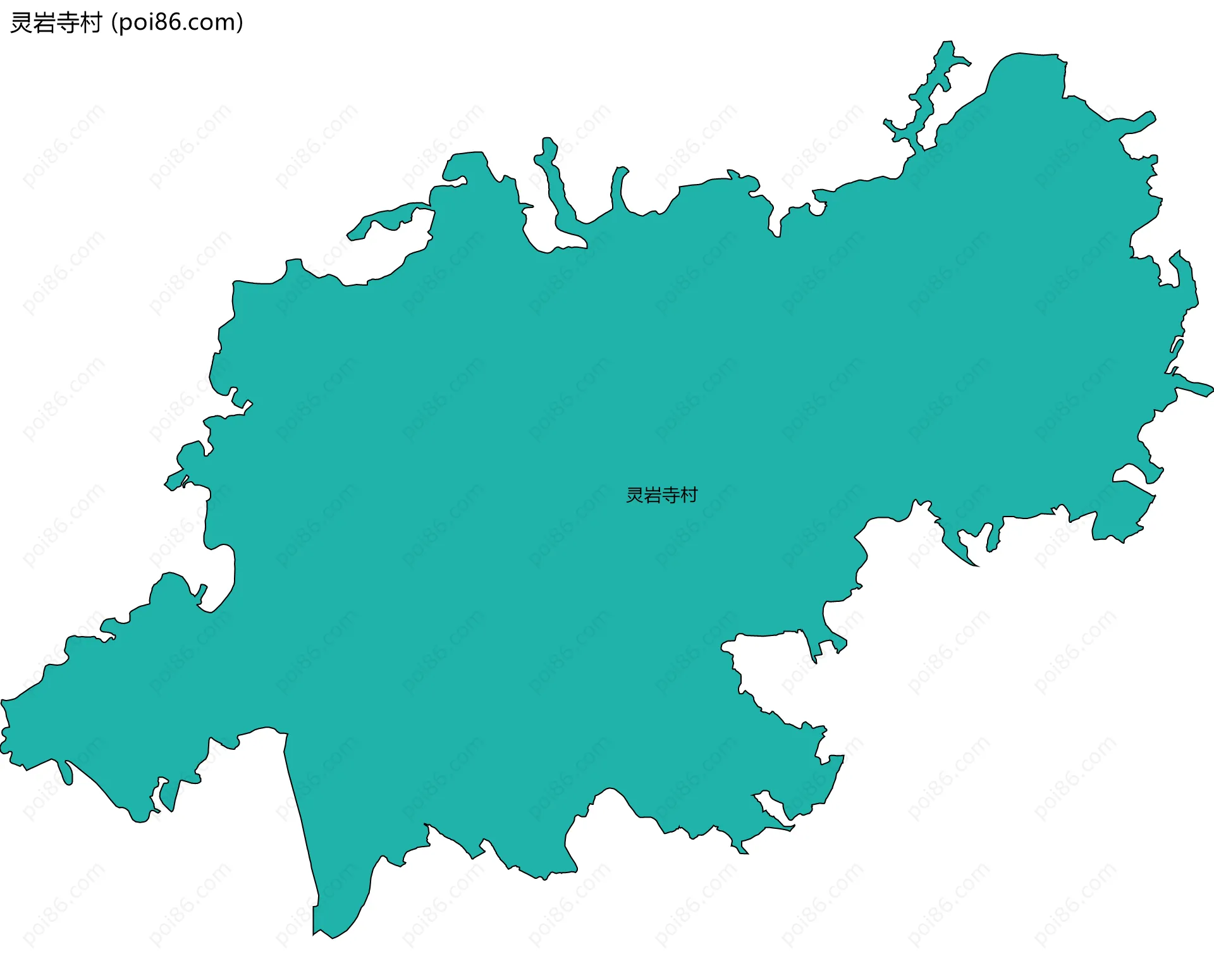 灵岩寺村边界地图