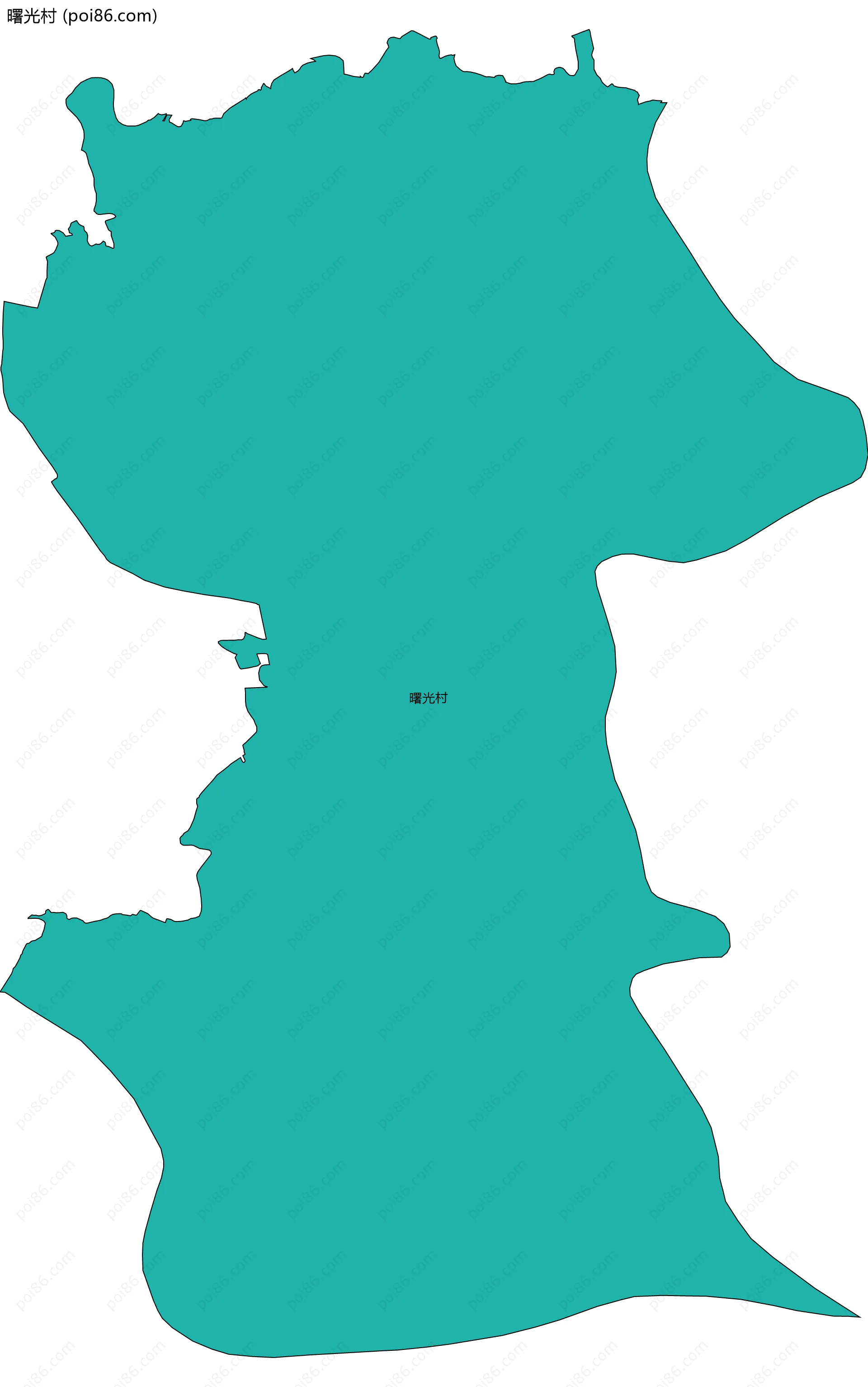 曙光村边界地图