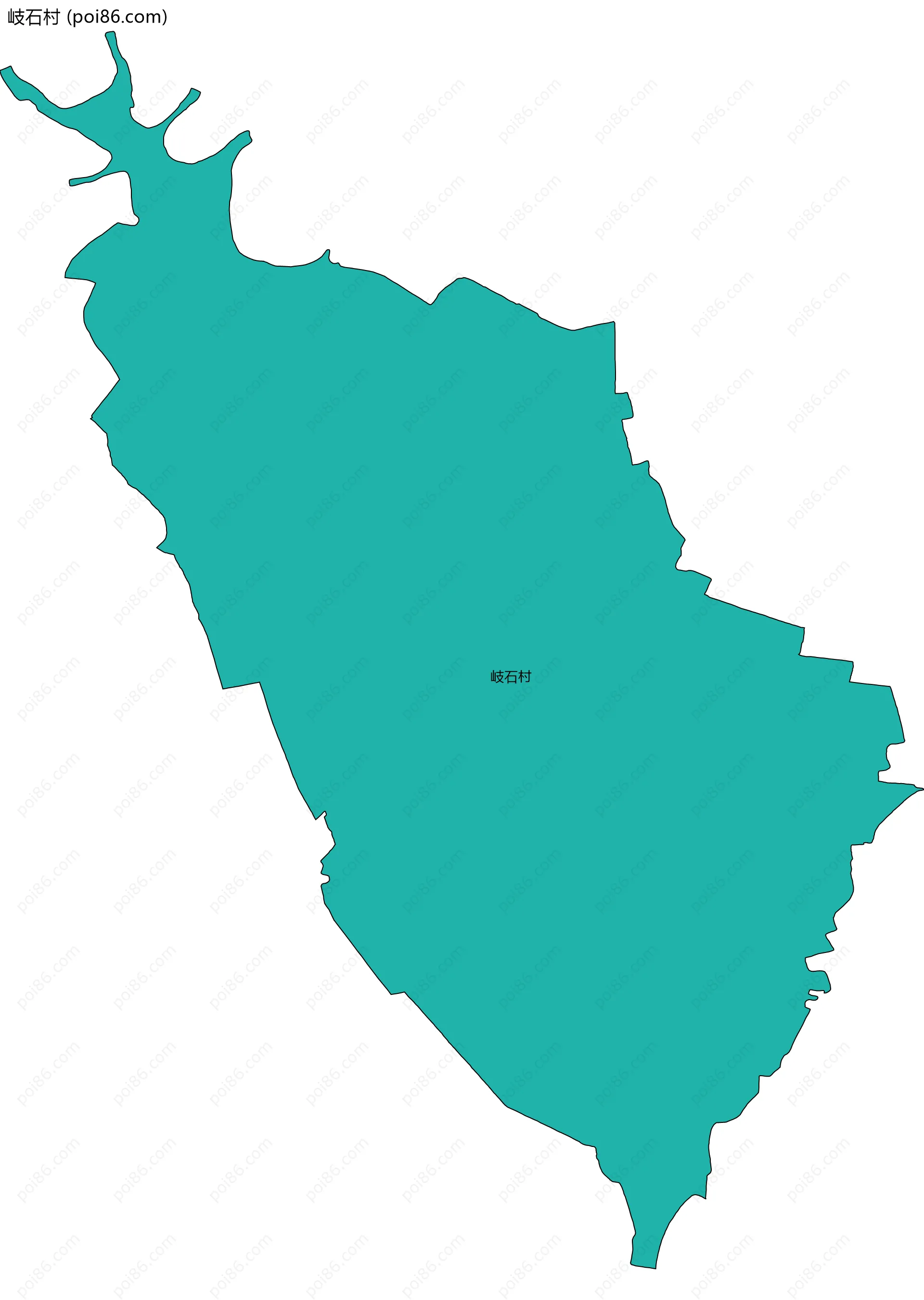 岐石村边界地图