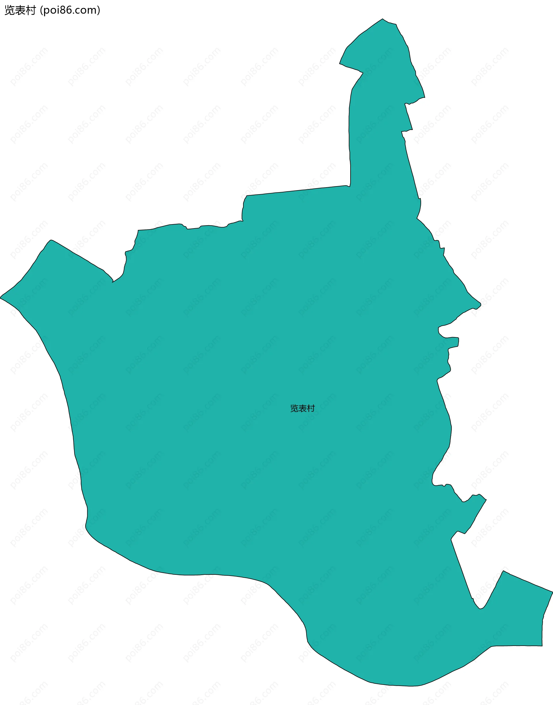 览表村边界地图