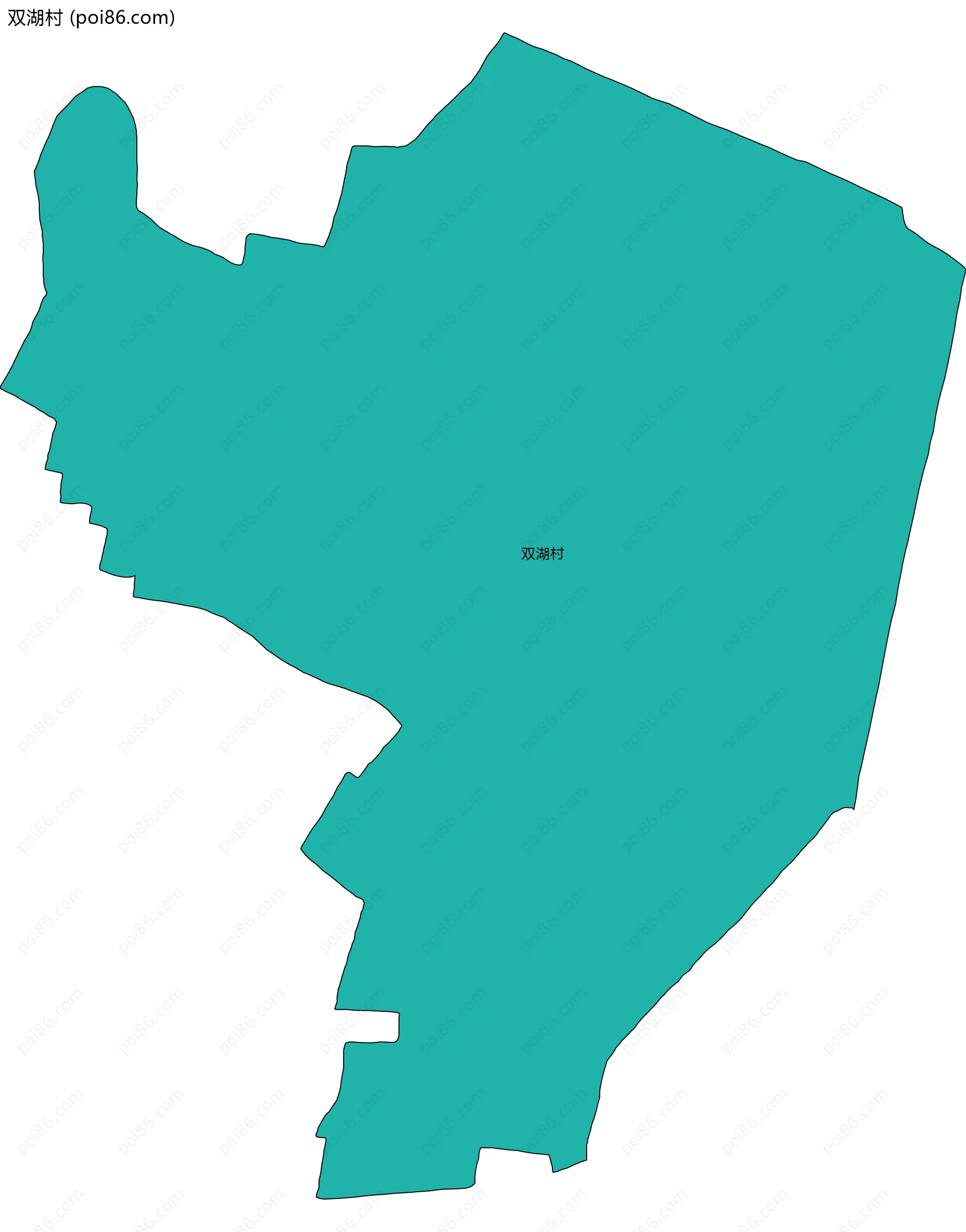 双湖村边界地图