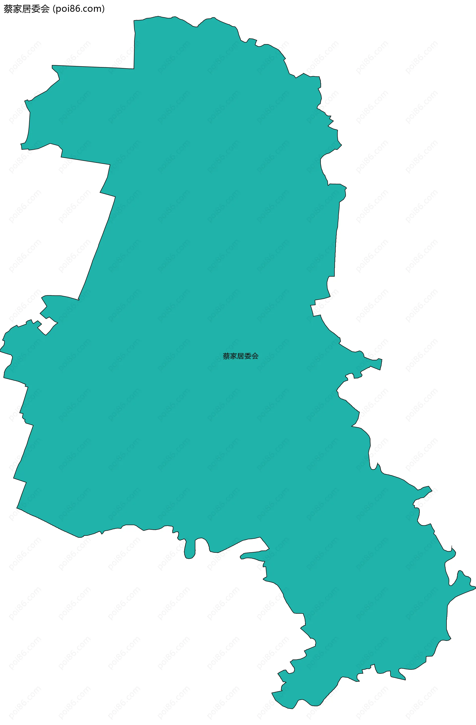 蔡家居委会边界地图