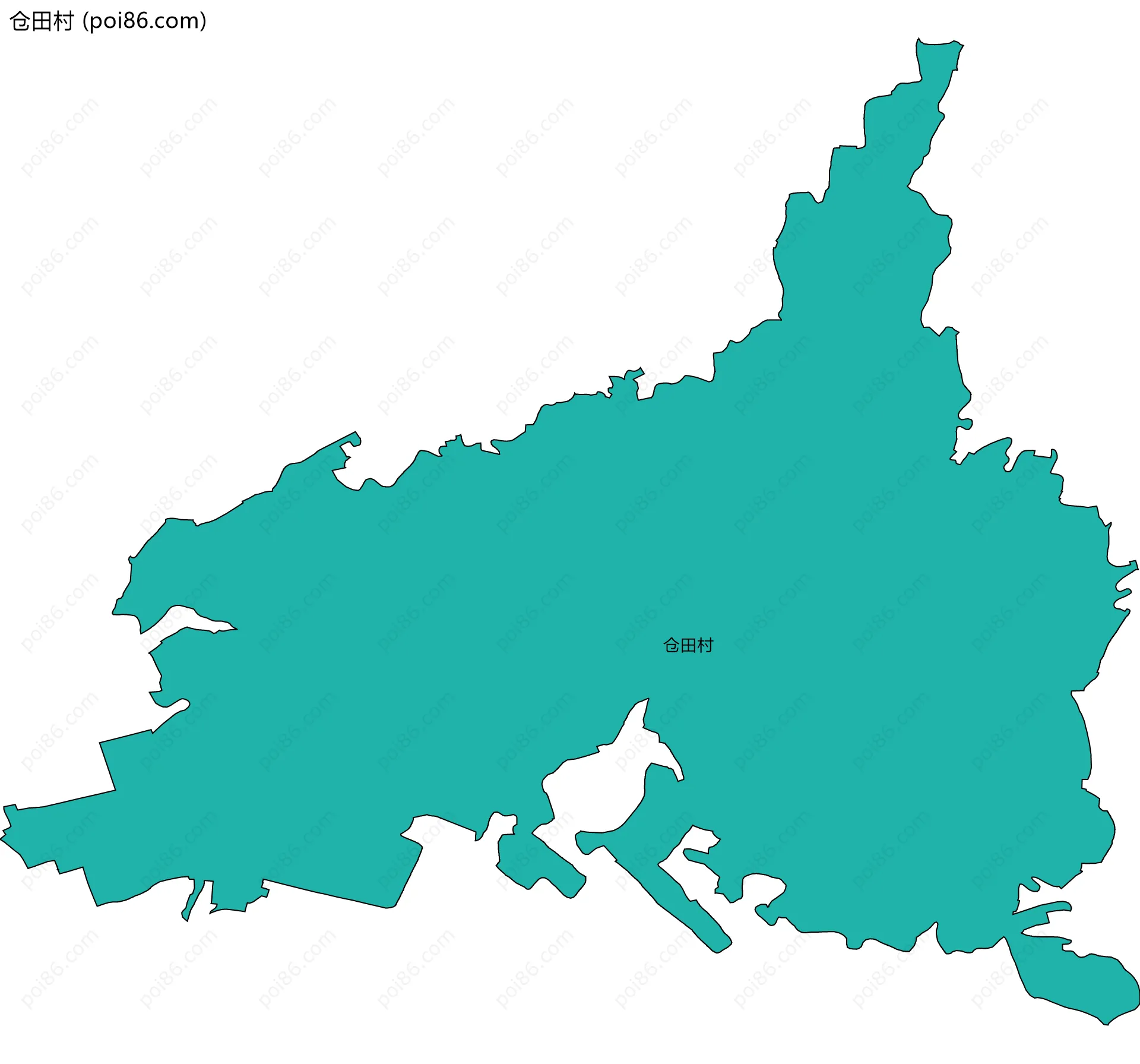 仓田村边界地图