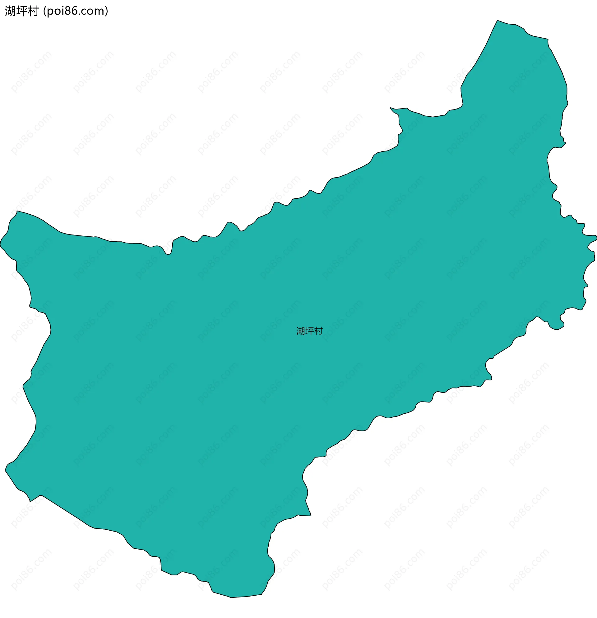 湖坪村边界地图