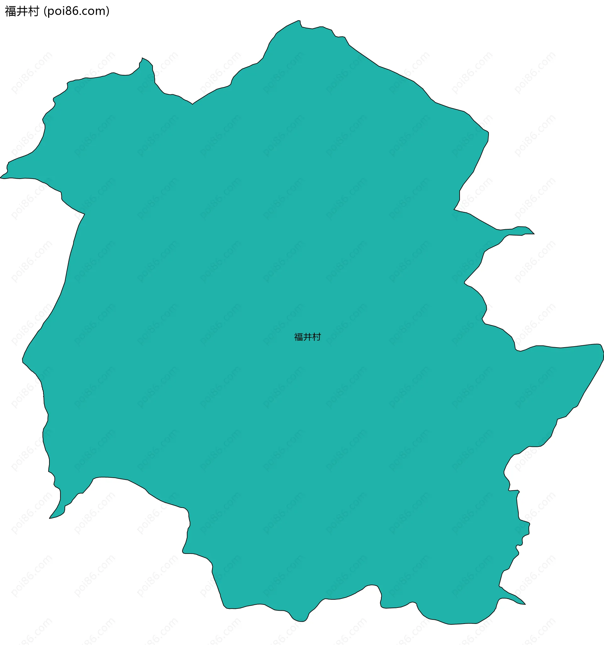 福井村边界地图