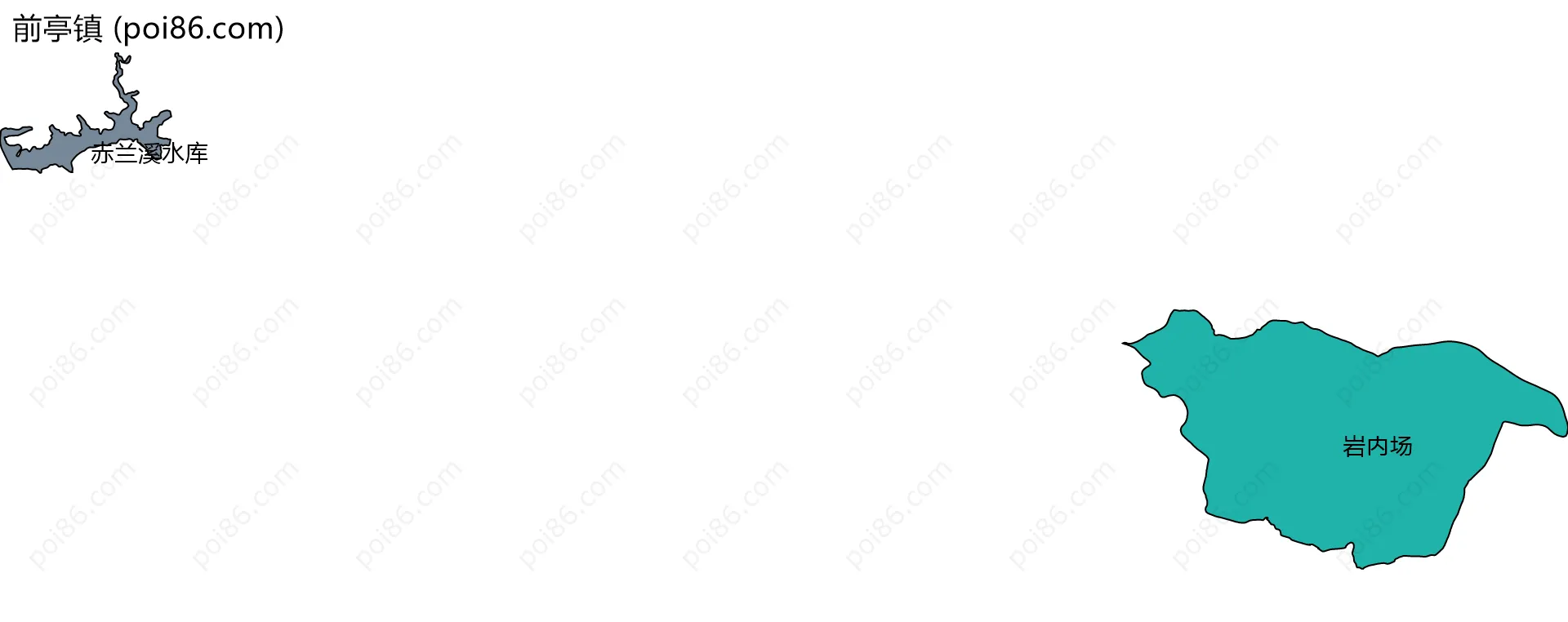 前亭镇边界地图(五级行政区划)