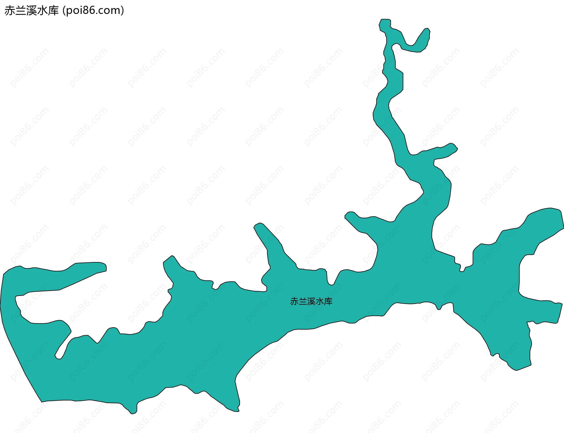 赤兰溪水库边界地图