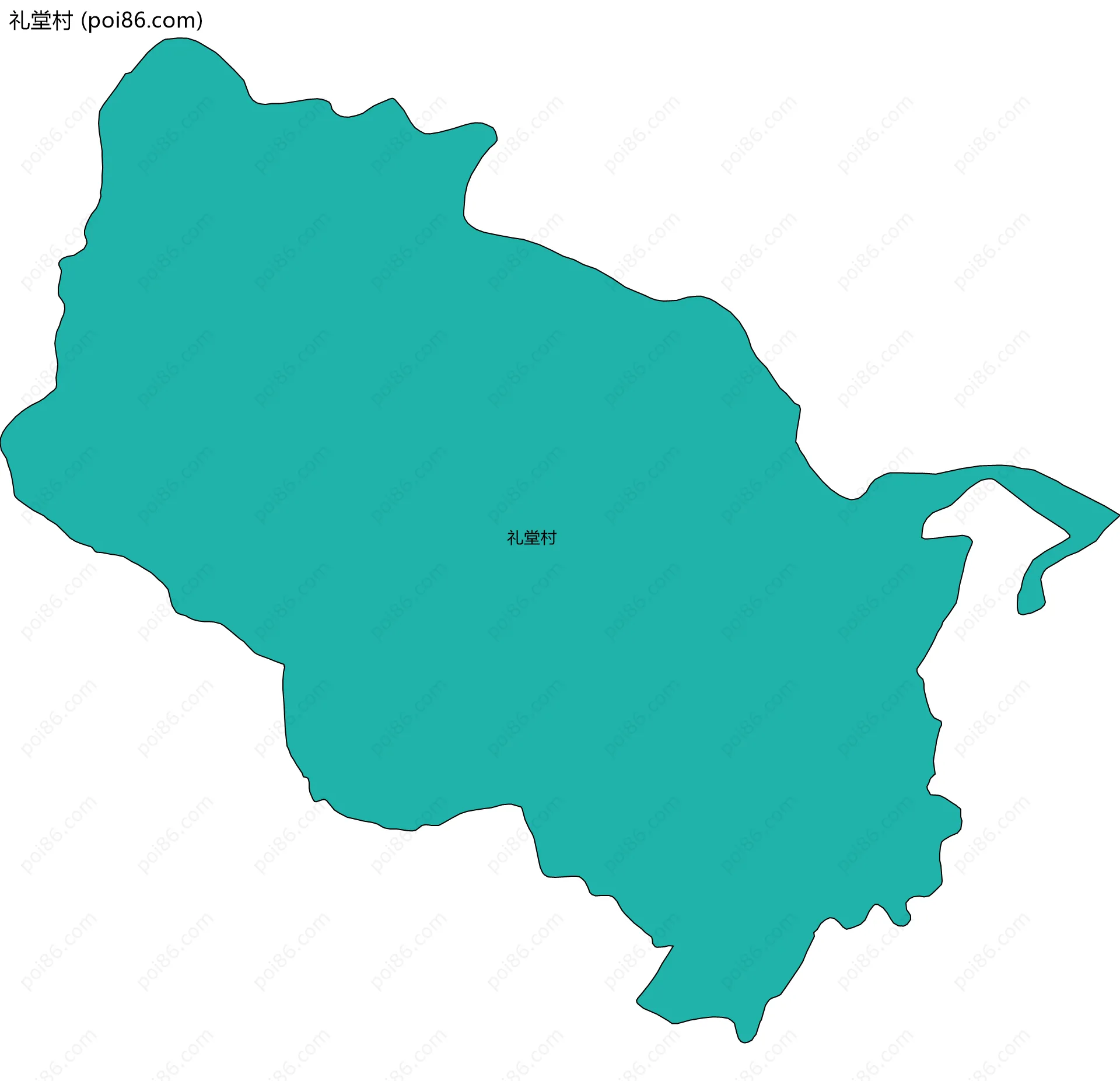 礼堂村边界地图